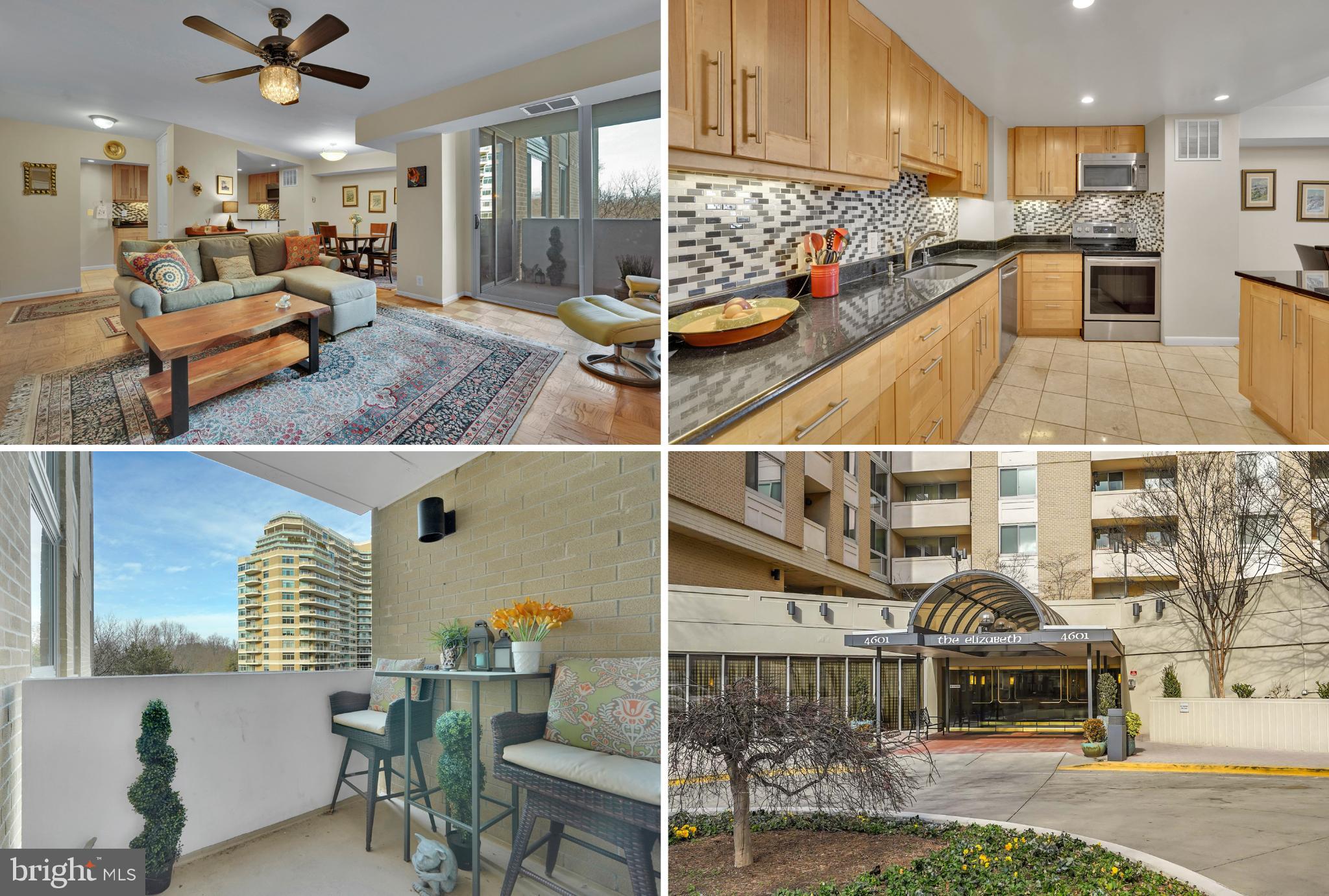 Imagine relaxing year-round on your private balcony above the treetops — from warm summer evenings to crisp fall mornings with the peaceful sound of birds on this quiet side of the building! This updated one-bedroom retreat offers easy Metro access and an ideal pied-à-terre feel, along with exceptional value and resort-style amenities including an indoor pool, fitness center, concierge, garage parking, pet-friendly living and included utilities. Spend weekends exploring the city’s renowned restaurants, festivals, shops, and cultural destinations, then come home to a community designed for comfort, convenience, and everyday escape. Within walking distance to Friendship Heights Metro, WholeFoods, shops and restaurants and the local community center, leave your car in your reserved garage spot and relax or head out and explore. An open layout thanks to the removal of a kitchen wall and installation of the breakfast bar make entertaining friends easy. Generous kitchen cabinet space and in-unit washer and dryer are added conveniences. The bedroom offers 2 spacious closets, a flexible built-in cabinet for additional storage and a replacement convector / HVAC unit. Utilities are included in the condo fee (modest 2% increase in July). The garage even has EV charging stations! Additional storage is available and there's plenty of guest parking. Restriction of 1 pet per unit.