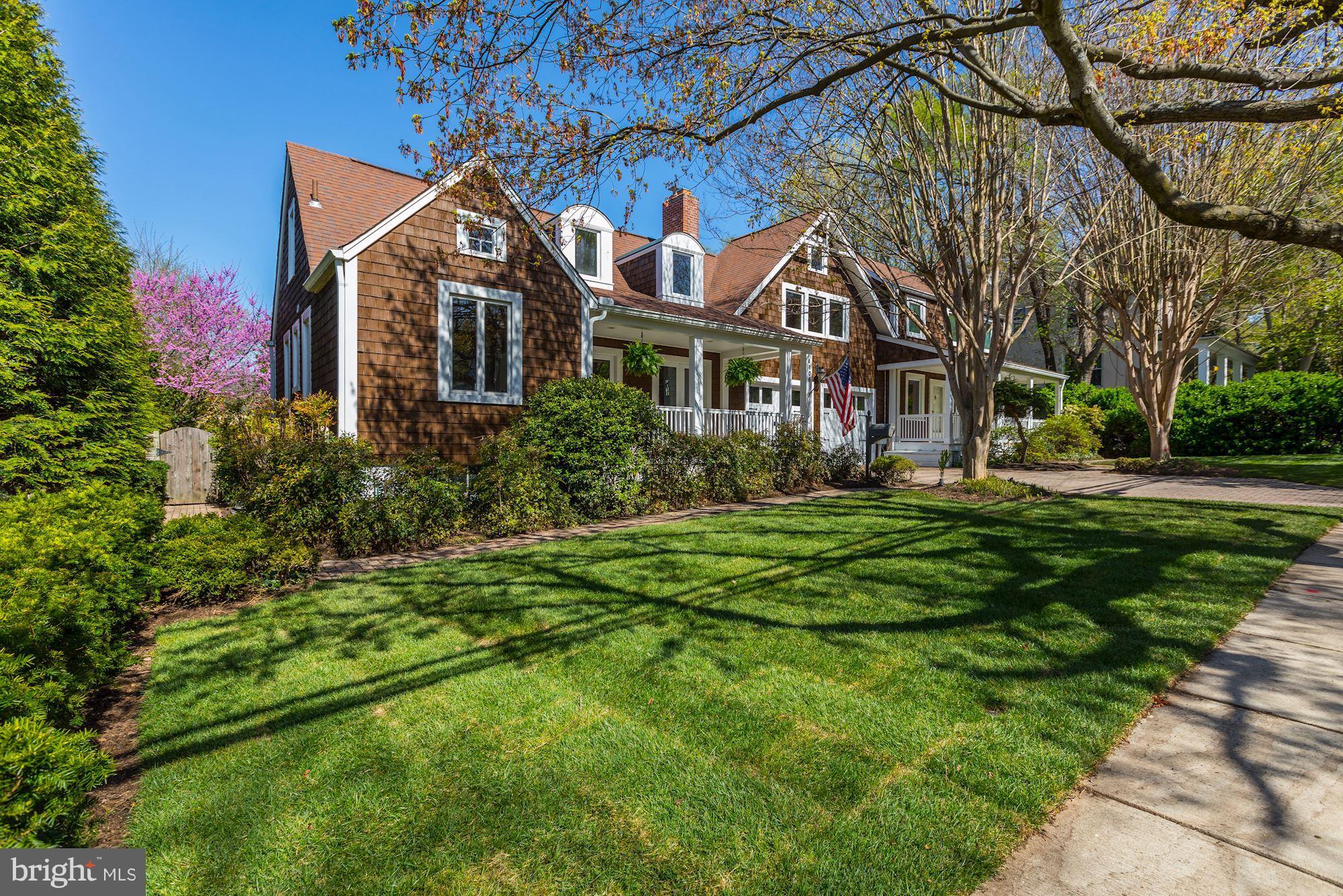 New England charm in close-in Bethesda!  This renovated retreat on over a 1/4 acre lot with pool in sought-after Brookmont is located 2 traffic lights from the DC line. 7BR's, 5 full/3 half-baths, exceptional indoor and outdoor spaces with an open and flexible floorplan, multiple family rooms.  Au-pair suite with sep entrance and 2 car garage.