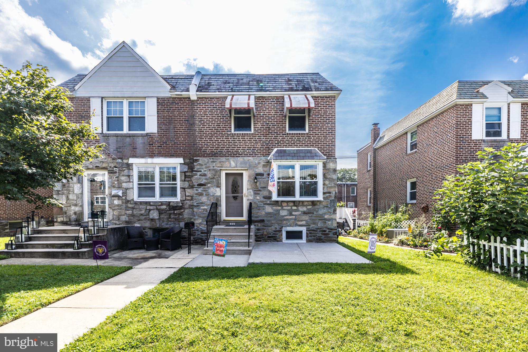 Deadline for offers is this Wednesday, 8/23 at 5PM.   
Welcome to this lovely 3 bedroom, one and a half bath Twin located in Drexel Hill with Central A/C.   Entire house carpeted, first floor living room & dining room (which has a ceiling fan).  Eat-in kitchen with gas stove/oven.  Freshly painted with plenty of cabinets.   Stairway to finished basement has wall pantry shelving.  Basement newly painted and carpeted with half bath and separate laundry area.  Perfect for playroom or home office.  You can enter/exit from the rear private driveway where parking is available for 2 cars, plus on-street parking.  Upstairs are 3 bedrooms.  Primary bedroom has walk-in closet plus 2 extra closets.  Two more bedrooms which have plenty of room.  All bedrooms have ceiling fans.   Seller hopes for a quick close.