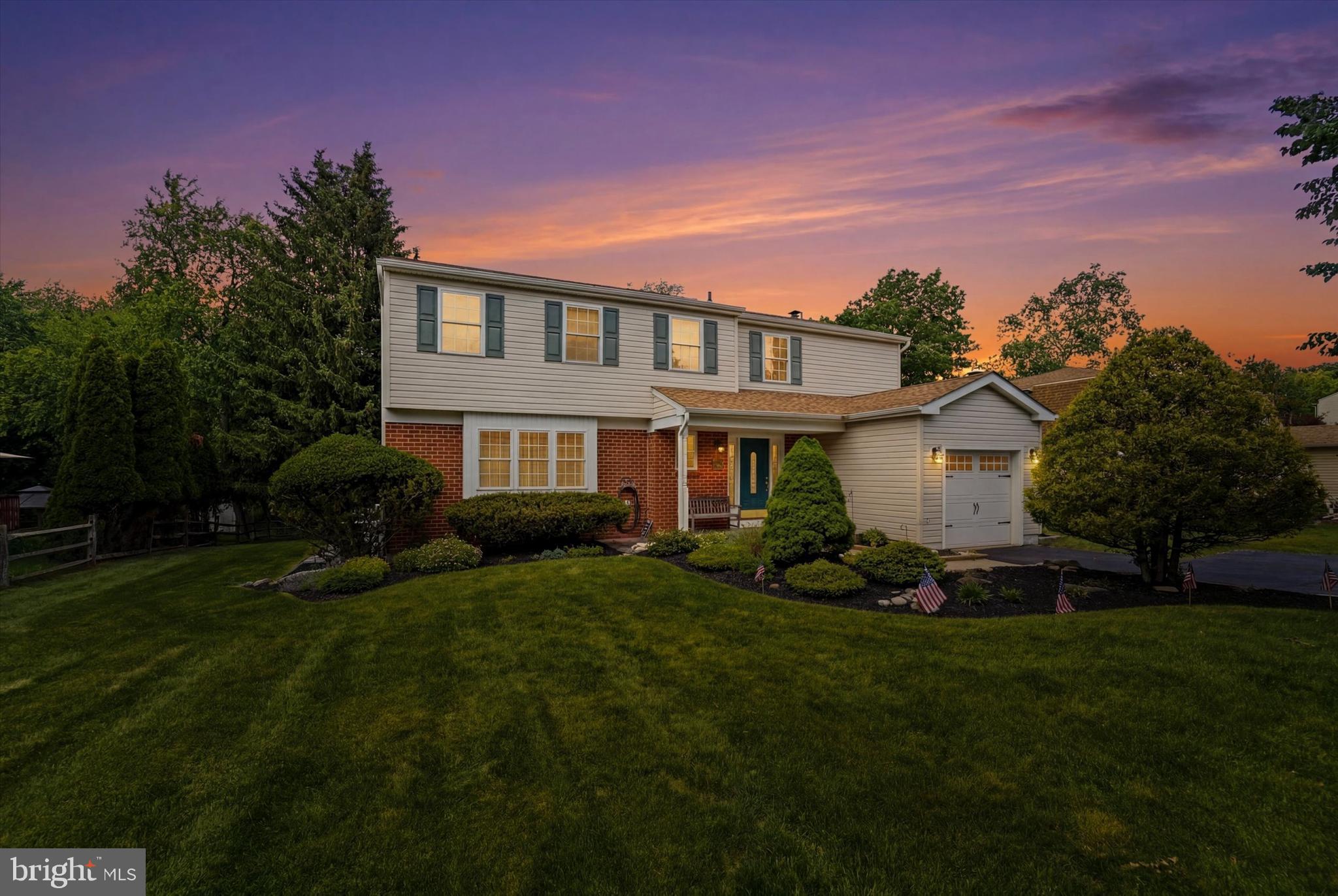 Don't miss this beautifully updated 4-bedroom, 2.5-bath home (approx 2400 sqft) located in the highly sought-after and award-winning Central Bucks School District. Nestled in a wonderful neighborhood, this home offers the perfect blend of comfort, convenience, and community. Enjoy daily walks along the scenic Barclay Trail leading to Barclay Pond, with John Barclay Elementary School just an 8-minute walk away. Nearby Palomino Park features baseball fields, basketball and tennis courts, and a playground for outdoor recreation. This well-maintained home also includes a garage and a full basement with excellent potential for additional living space, a home office, fitness area, or playroom. The main level features newer flooring throughout, complemented by neutral carpeting. A spacious living room is highlighted by a bright bay window, while the updated kitchen offers abundant counter space and a sunny breakfast area overlooking the expansive backyard. The inviting family room showcases a classic brick fireplace and provides direct access to the large yard—perfect for relaxing, entertaining, or outdoor activities. A convenient laundry room with utility sink and a powder room complete the first floor.

Upstairs, the spacious primary suite features walk-in closets and a beautifully renovated bathroom (2019). Three additional generously sized bedrooms share a well-appointed hall bath. Recent updates include: Hot water heater (2024), Renovated primary bathroom (2019), Stainless steel kitchen appliances, Replacement windows and siding and the Roof is approximately 12 years old.

Conveniently located near Valley Square, home to Wegmans, shopping, dining, and everyday conveniences. Easy access to the Turnpike and public transportation makes commuting simple. Combined with the highly desirable Central Bucks School District, this is a home you won't want to miss!