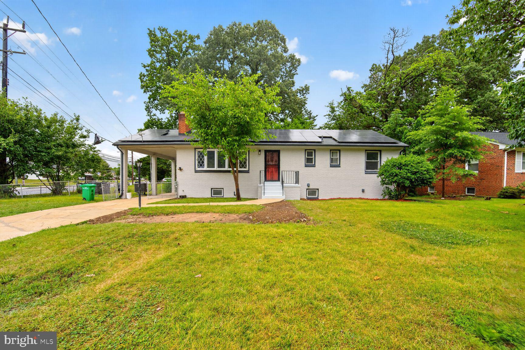 Welcome to this beautifully renovated single-family ranch home located in the desirable Westchester Estates community of Temple Hills. This spacious residence features 6 bedrooms and 3 full bathrooms, offering plenty of room for a large or multi-generational family.

The main level boasts an open-concept layout filled with natural light from its large windows and enhanced by recessed lighting throughout the home. Enjoy a cozy fireplace and a stunning modern kitchen featuring stainless steel appliances, a large center island, quartz countertops, and brand-new cabinetry.

The fully finished basement offers incredible flexibility with a private rear entrance, 3 additional bedrooms, a full bathroom, and space for a separate kitchen, making it ideal for extended family living, an in-law suite, or potential rental income.

Additional highlights include solar panels for improved energy efficiency and lower utility costs, as well as a spacious backyard perfect for entertaining, gardening, or creating your own outdoor oasis.

Conveniently located near I-495, Branch Avenue, shopping, dining, and just minutes from Washington, D.C., this move-in-ready home offers the perfect combination of comfort, style, and investment potential.