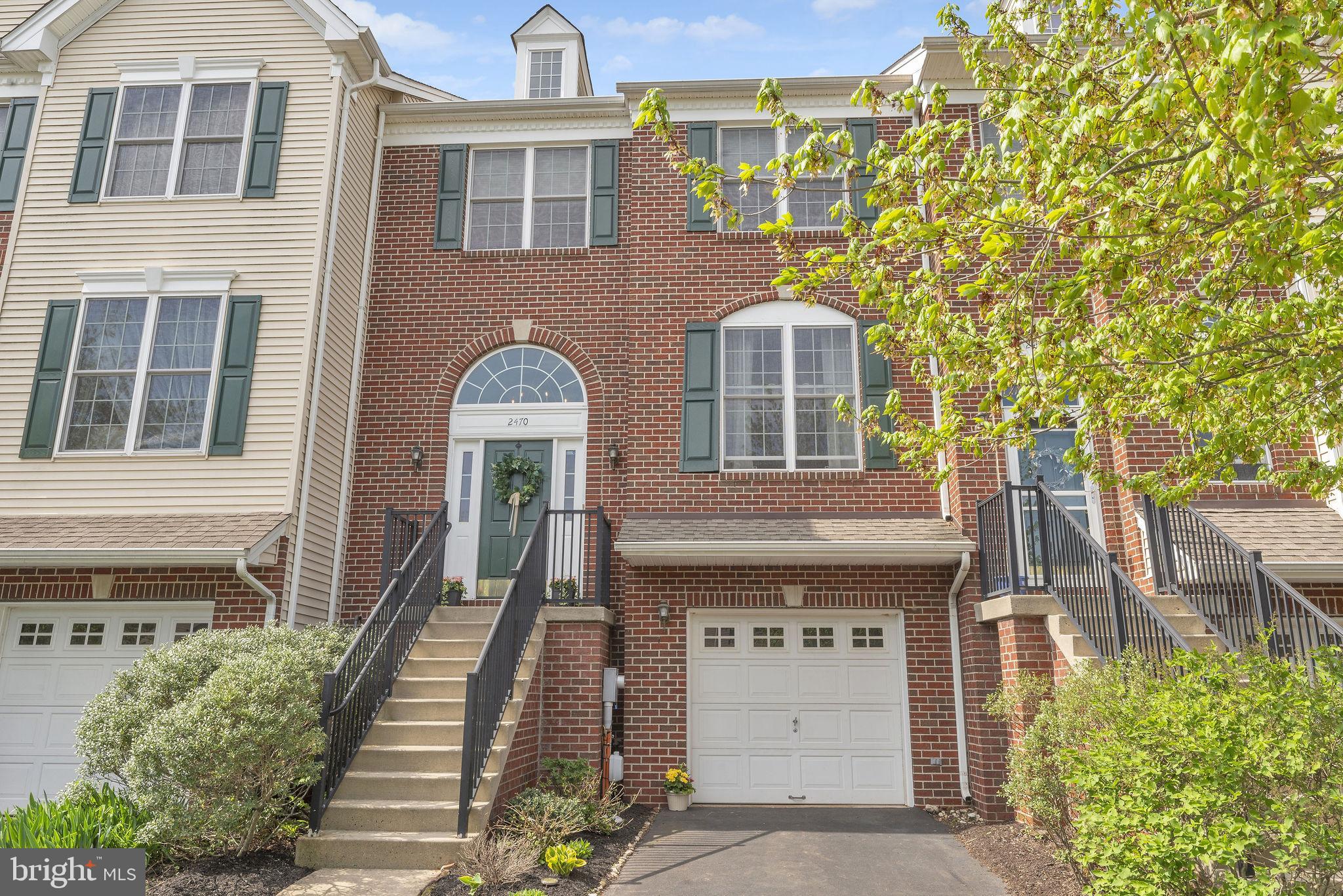 **Back on the market ! Buyers financing fell through.””” Welcome to 2470 N Whittmore Street—an exceptional opportunity to own a beautifully updated townhome in the highly sought-after Arbor Point community, nestled in prestigious Buckingham Township.

This elegant brick-front residence, originally crafted by Toll Brothers, seamlessly blends timeless design with extensive modern upgrades completed by the current owners. A formal entryway with rich hardwood flooring welcomes you into a spacious and thoughtfully designed main level. The open-concept living and dining areas provide the perfect setting for both everyday living and entertaining. The inviting family room features a gas fireplace with a marble surround and classic wood mantle, flanked by sun-filled windows that create a warm and comfortable ambiance.

Since purchasing the home, the current owners have completely renovated the kitchen, transforming it into a true centerpiece. It now showcases stylish white shaker cabinetry, sleek quartz countertops, and a suite of premium KitchenAid appliances. A center island enhances both functionality and flow, while the adjoining breakfast area opens through sliding glass doors to the rear yard—ideal for indoor-outdoor living.

Upstairs, the expansive primary suite impresses with a vaulted ceiling, generous walk-in closet, and a beautifully updated en-suite bath complete with a soaking tub and separate walk-in shower. Two additional bedrooms, each with walk-in closets, offer ample space and flexibility. A conveniently located upper-level laundry area adds everyday ease.

The fully finished basement provides valuable additional living space—perfect for a home office, media room, or fitness area. Additional highlights include an attached one-car garage, gas heat, and central air.

In addition to the kitchen renovation, the current owners have upgraded the home with new luxury vinyl plank flooring throughout the main living areas, modern lighting fixtures, and tastefully updated bathrooms. Adding even more value, the roof is scheduled to be replaced by the HOA this year.

Residents of Arbor Point enjoy a low-maintenance lifestyle with comprehensive HOA services, including lawn care (front and rear), snow removal, trash service, and common area maintenance. Community amenities include a clubhouse and swimming pool, enhancing the neighborhood’s appeal and sense of community.

Located within one of Central Bucks’ most desirable neighborhoods and served by an award-winning school district, this home offers the perfect combination of luxury, convenience, and location.

Don’t miss the chance to experience refined living in one of Buckingham Township’s premier communities.