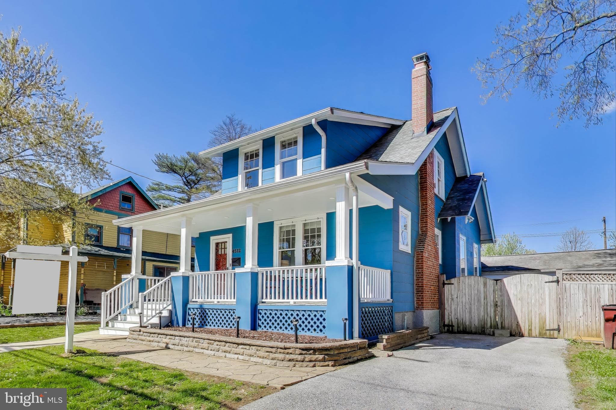 Blue bungalow is beyond beautiful! Say that five times and you won’t be disappointed! This stylish Riverdale Bungalow exudes charm from outside to in. Greeted with a deep front porch, the welcoming feeling starts as soon as you park outside. Enter into a spacious foyer with refinished hardwood floors that carry throughout the main level. In true bungalow fashion, the living room is highlighted by its oversized windows with tons of natural light and grounded with the painted brick wood burning fireplace. A large dining space is perfect for entertaining and connected to the open concept kitchen via a sweeping peninsula. The kitchen was renovated in 2020 and features solid wood cabinets, white Cambria quartz countertops, and stainless steel appliances. Upstairs you will find three spacious bedrooms and a 2020 renovated bathroom with designer touches. The lower level is a huge value add with space to finish a rec room, laundry and storage. A large and flat backyard is incredibly usable along with a multi purpose covered carport off the driveway. All of this and just steps to 2Fifty BBq, Town Center Market, and Hyattsville Arts District. This home represents the perfect blend of a well cared for and renovated property, great location, and incredible access to shops restaurants and commuter routes. Stop by this weekends open houses or message us to book a showing today!