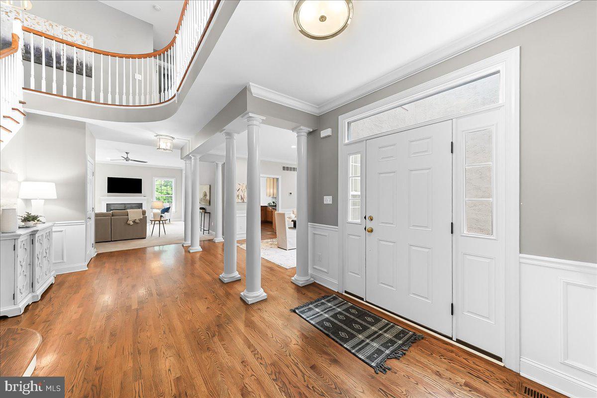 Spacious 4 bedroom carriage home in one of the best locations in the community, backing to conservation woods. Cherry Creek is a conservation community of 120 carriage homes and 120 single family homes. There are sidewalks in the community, in addition to an unpaved/natural walking path surrounding both the community and the field/farm at the front of the community, also part of the conservancy.  The woods behind 90 Old Barn are part of the conservancy, providing so much privacy that no window treatments are needed on the back of the home. This large Beaumont model offers substantial size rooms (see floor plans). The front door to your new home is accessed through the interior courtyard that allows you to enjoy the outdoors in a private gated setting, unlike most townhome communities. Inside, a gracious foyer and real oak hardwood floors welcome you to the main living level. The inside entry from the garage also opens into this foyer. The main living level has a gorgeous dining room with 3 huge windows to the courtyard, a substantial kitchen with high quality maple cabinets, granite countertops, and many newer stainless steel appliances (see features sheet), and a breakfast room that opens to a composite/PVC deck. There is also a large, open family room area. Up the elegant staircase with oak treads, you will find a generous primary bedroom suite with 2 walk-in closets customized by Closets By Design. The primary bathroom includes a water closet, walk in shower, soaking tub and double vanity.  There are 3 large, bright guest rooms, one with a door to the balcony, a large hall bath and upper level laundry with newer (2018) washer and dryer included. 2-car garage has epoxy flooring, Gladiator tracks, and 50 amp and 20 amp EV chargers. A clean, spacious unfinished walkout basement offers additional storage and recreation/lounge area.**New (2023) variable speed furnace and central air for efficient heating and cooling. 3 dampered zones for temperature control.**Roof replaced October 2021.** Fresh, on trend paint and light fixtures and ceiling fans by Lighting by Design. Lots of recessed lighting, most on dimmers. Look closely for the concealed light filtering window shades in most windows. The windows on the back of the home intentionally have no shades as they are not needed due to the privacy provided by the woods.**HOA provides lawn/snow maintenance, trash & recycling removal. West Chester Area (Rustin, Stetson, Starkweather) Schools. Elementary and Middle Schools are 3.6 miles away. High school is 4 miles away. 4 miles to West Chester Borough. 3 miles to The Shoppes at Brinton Lake. Low Delco taxes.** Seller is licensed PA real estate agent.**