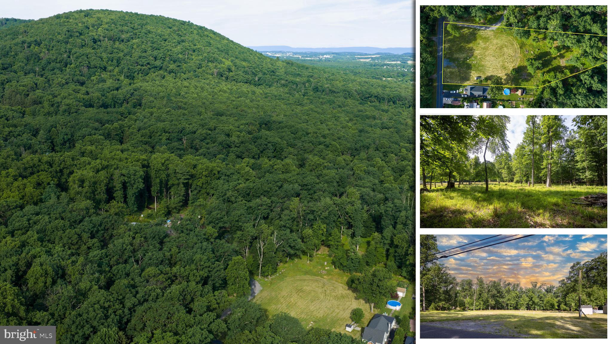 Most raw land hands you a view and a punch list. Clearing, water, power, a septic system, every line of it on you and your wallet. This 2.22 acre homesite in Dickinson Township already worked through that list.

The lot sits cleared and build ready at the foot of South Mountain in Cumberland County with the majority of the ground work done. Public water is available. The electric meter box and hookup are already in place. The septic has been upgraded to a  dual tank, 1,200 gallon conventional system, sized for a three bedroom home. You are not starting from dirt. You are starting from a lot that is ready to build.

The land is made up of three parcels totaling 2.22 acres. A licensed surveyor has already staked the boundary line along the driveway and completed the legwork to consolidate the three into one. Finish the application if you want a single deed, or keep three separate lots if that serves you better. The choice stays with you.

Mountain views open across the property, and the setting is quiet and private without being remote. Frontage and direct access come off Cold Springs Road. Carlisle, Mount Holly Springs, and major commuter routes are all a short drive away, and the property falls within the Carlisle Area School District.

What sits behind it may matter most. Kings Gap and the 85,000 acres of Michaux State Forest rise right up South Mountain, with miles of hiking, hunting, and trail riding minutes from your door. Pine Grove Furnace and its lakes wait a short drive deeper into the mountain.

Bring your builder and your plans. The slow, expensive part of building rural is already finished here. What is left is the part you actually want to do.

Oil, gas and mineral rights convey with the sale.