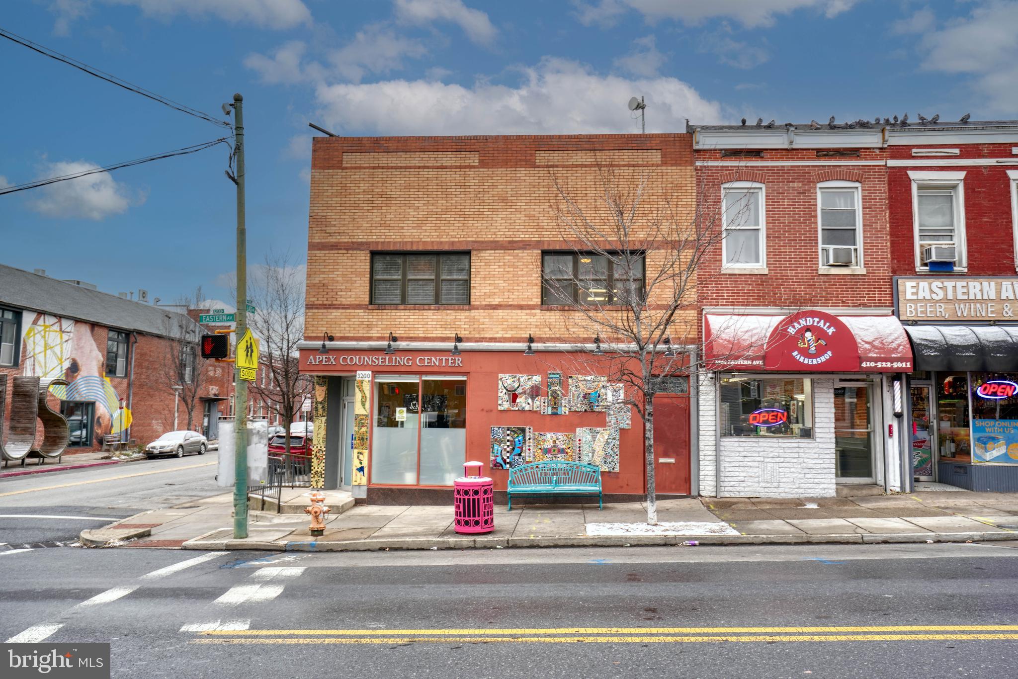 Over 5,400 sqft of move -in ready office space. Perfect office layout for medical, counseling, or non-profit uses.  Convenient location on Eastern Ave. in Highlandtown. Full building renovation completed in 2012. Unfinished lower level, perfect for storage.  Includes two parcels, one for the office building located at 3200 Eastern Ave and one located at 421 S. East Street which includes 16 parking spaces directly behind the building.
