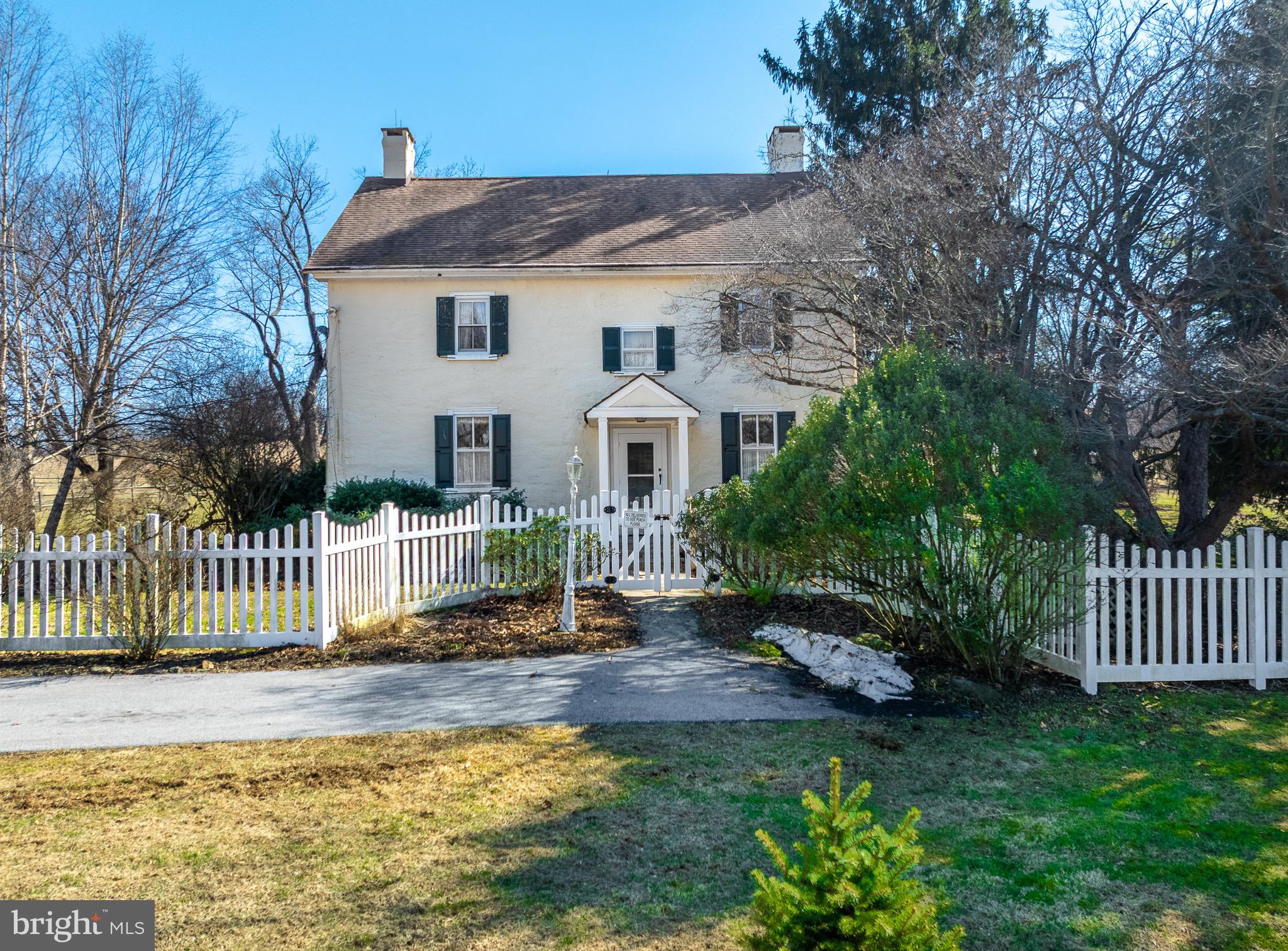 Located in the heart of West Vincent Township, Misty Hollow Farm is a rare 37-acre estate that has not been on the market in nearly 50 years! This 1820's farm is rich in historic character, from the stone springhouse along Old Kimberton Road, to the original walk-in fireplace,  and other timeless elements throughout. 

The farm welcomes you with a long, tree-lined driveway leading to the home and an impressive eight-stall Chester County bank barn. This primary barn features a wash bay, tack room, attached garage, and lobby space. Continuing along the circular drive, you’ll find a smaller storage barn, a second garage with space for multiple vehicles or farm equipment, and a new pole barn ideal for large tractors or RV storage. The home and outbuildings are surrounded by four pastures, a riding ring, and a spacious backyard complete with a spa house featuring a lap pool and room for a new hot tub. The property offers an exceptional array of outdoor amenities designed for year-round enjoyment!

Enter the home through the side door into a newer kitchen and living room addition filled with natural light—featuring near floor-to-ceiling windows and sliding doors that open to a wraparound flagstone patio with sweeping country views. From the kitchen, you may step down to the partially finished basement or continue through the formal dining room. The dining room connects to both the office and the great room, two of the home’s original spaces rich in historic character. The second floor offers three bedrooms, a spacious full bathroom, and a cedar closet, while the third floor includes two additional bedrooms and a second full bathroom with a standing shower. Schedule a private showing today—this exceptional property is full of character, possibility, and ready to welcome its next owner!