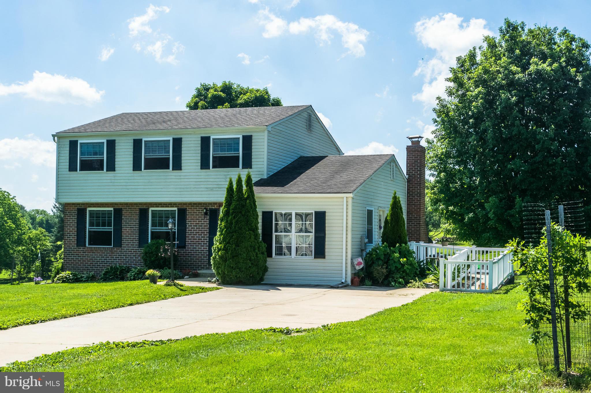 Hereford School District. 4 bedroom, 3.5 bath Colonial situated on a lovely, flat 2.20 acre lot. First floor in-law quarters, handicap accessible-could also be used as an au pair suite.  Updated kitchen with granite countertops, stainless steel appliances and wood flooring that opens to family room with wood burning fireplace. New HVAC(2015), hot water heater(2014) and replacement windows(2009).