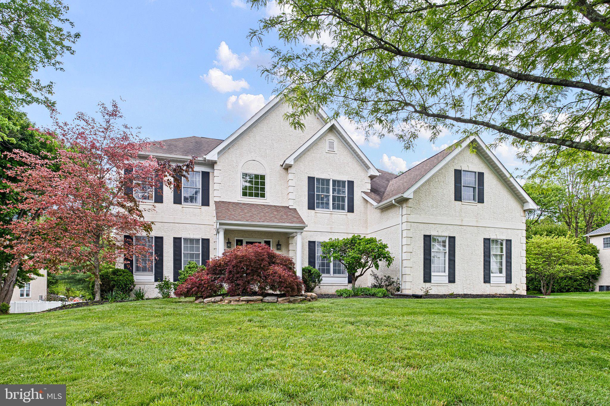 Nestled in the prestigious Garnet Valley Woods, this exquisite residence embodies a harmonious blend of elegance and comfort. With 4 spacious bedrooms and 3.5 bathrooms, this residence boasts almost 4,500 sq. ft., providing ample space for relaxation and entertaining.  As you step inside, you are greeted by a grand foyer that showcases the home’s stunning hardwood floors and intricate crown moldings. The formal living and dining rooms invite gracious gatherings, while the family room, accented by cathedral ceilings and a cozy gas fireplace, flows seamlessly to the dining area and kitchen. This culinary haven features a spacious island and is equipped with a gas range, ideal for cooking enthusiasts. Just off the kitchen, the laundry room is easily accessed from the bedrooms via the rear staircase while the home office space completes the main level and offers privacy. Retreat upstairs to the luxurious master suite, a sanctuary of tranquility featuring a large living area and expansive walk-in closet. The en-suite bathroom is a spa-like oasis, complete with dual vanities and spa tub. The second bedroom features an en-suite bathroom, while the 3rd and 4th bedrooms are connected with a Jack & Jill bathroom.  The basement features two large, finished rooms with recessed lighting and engineered wood floors (2025) as well as an office and storage rooms.  Set on a quiet cul-de-sac, this property offers a private outdoor haven with a large deck, ideal for relaxation or entertaining while the side-entry three-car garage provides ample parking and storage. Located in the highly desirable Glen Mills community and Garnet Valley School District, this home offers luxurious living while being just a short drive from vibrant shopping, dining, and parks. Experience the perfect blend of elegance, comfort, and convenience in this stunning property.