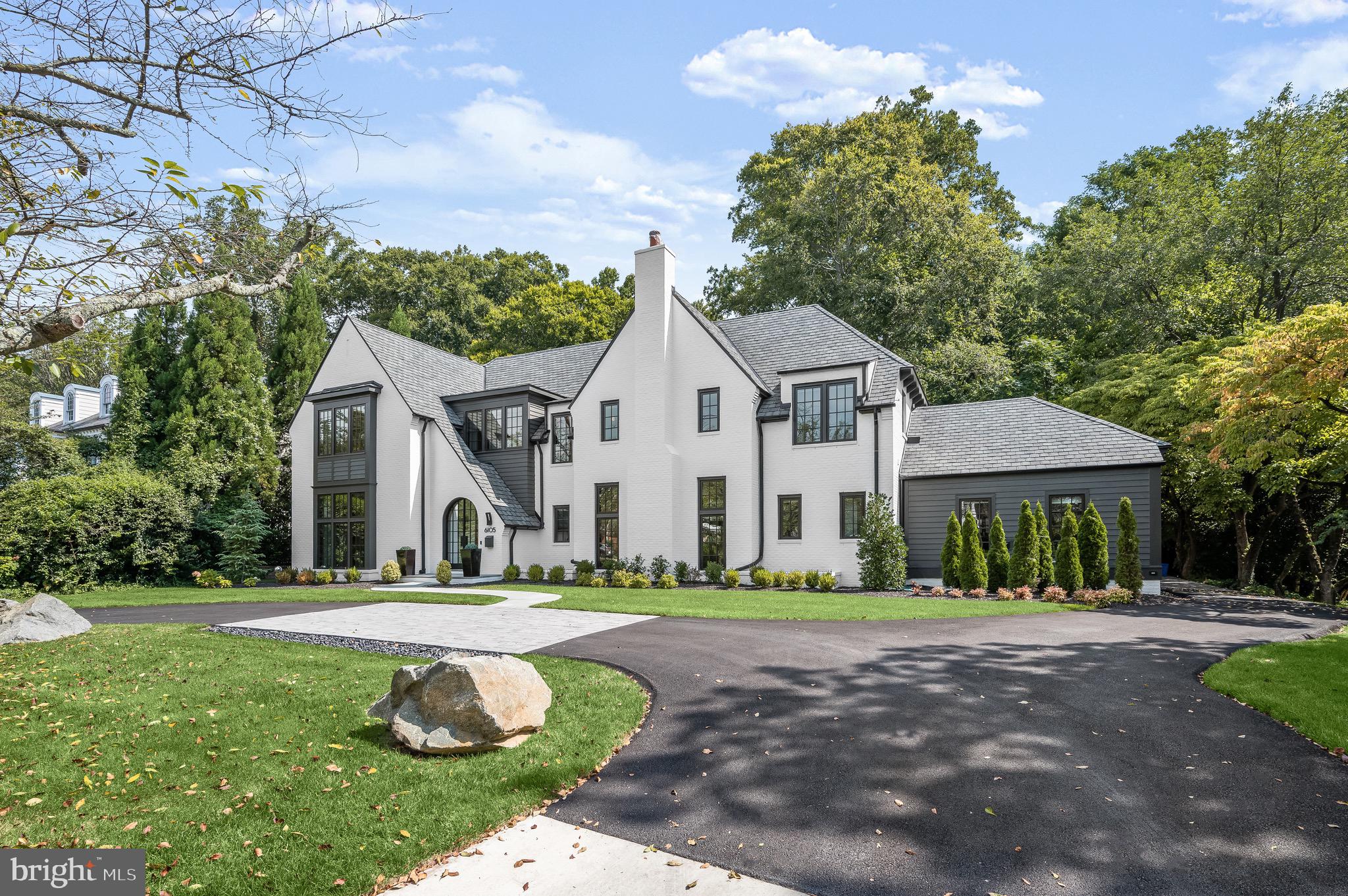This is the Kenwood home you've been waiting for!  Newly constructed beauty on Kenwood's best street, backing to Parkland!  Sited on over one third of an acre, 6105 Kennedy is one of the premier properties in this coveted neighborhood.  Designed by Thomson & Cooke and custom finished to exacting standards, the interior is remarkable in every way.  Loaded with natural light, the color palate is fresh and classic.  No detail has been overlooked by the current owner and some of the very special features include: whole house commercial grade  water purification system; clean-air HVAC systems, 72" Lacanche restaurant grade range, butler's pantry featuring a Wolf Steam Oven, 2 fridge drawers and an ice maker; custom in-set cabinetry throughout; 4 fireplaces; lower level with 10' ceilings and full kitchen; sumptuous primary bedroom suite with fireplace; amazing study with connecting wet-bar to living room; random wide width white oak white washed floors; fantastic large mudroom off attached garage and so much more!  If you're looking for one of the prettiest homes in Chevy Chase with a large, flat and completely private backyard,  just steps to the Crescent Trail and minutes to downtown Bethesda, this is it!