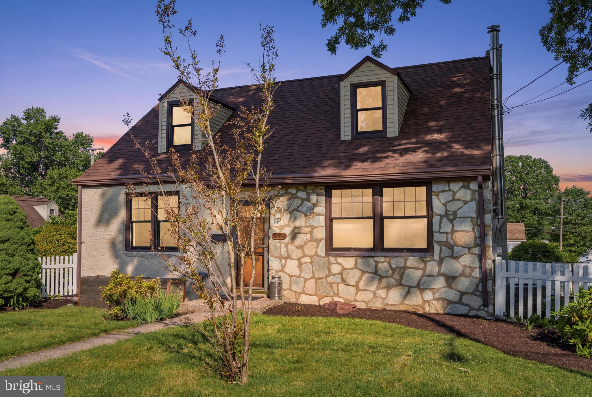 Welcome to this beautifully updated Cape Cod in the heart of Feasterville, offering the perfect blend of comfort, style, and everyday functionality. From the moment you arrive, you will appreciate the inviting curb appeal complete with a spacious paved 4 car driveway and detached garage, providing plenty of parking and storage. This home truly embraces indoor and outdoor living with a large fenced in backyard designed for entertaining and relaxing alike. Enjoy summer evenings on the extended paver patio or unwind under the fully enclosed screened-in Trex deck overlooking the private outdoor space. Step inside to discover a timeless remodeled kitchen featuring custom cabinetry finished with crown molding, a deep stainless steel sink, pantry closets with pullout shelving, and gorgeous plank cork flooring. The kitchen is equipped with stainless steel appliances including a built in range with induction cooktop and dual ovens, plus a microwave with air fryer functionality, making this space as practical as it is beautiful. The dining room offers custom built in cabinetry with shelving, creating the perfect space for hosting gatherings or displaying your favorite pieces. The spacious living room is warm and inviting with a charming wood burning stove that adds character and comfort throughout the seasons.  The main level also features a stunning modern full bathroom complete with an accessible walk in shower, radiant heated flooring, heated towel rack, and a smart mirror for a luxurious spa like experience. A spacious primary bedroom is conveniently located on the first floor and includes a laundry chute, making everyday living effortless. This room could also function perfectly as a guest room, home office, or study.  Upstairs you will find two additional spacious bedrooms with deep closets, including the third bedroom with its own laundry chute and new luxury vinyl plank flooring. The remodeled second full bathroom features a pocket door, beautifully tiled tub and shower surround, and a sun tube light and quiet exhaust fan for added comfort.  The basement offers endless possibilities and is ready for your vision with walk out Bilco doors providing easy access and additional functionality. This homes offers wood flooring t/o and newer Pella windows t/o. Located in the heart of Feasterville close to shopping, dining, parks, and major commuting routes, this move in ready home combines thoughtful upgrades with everyday comfort inside and out.