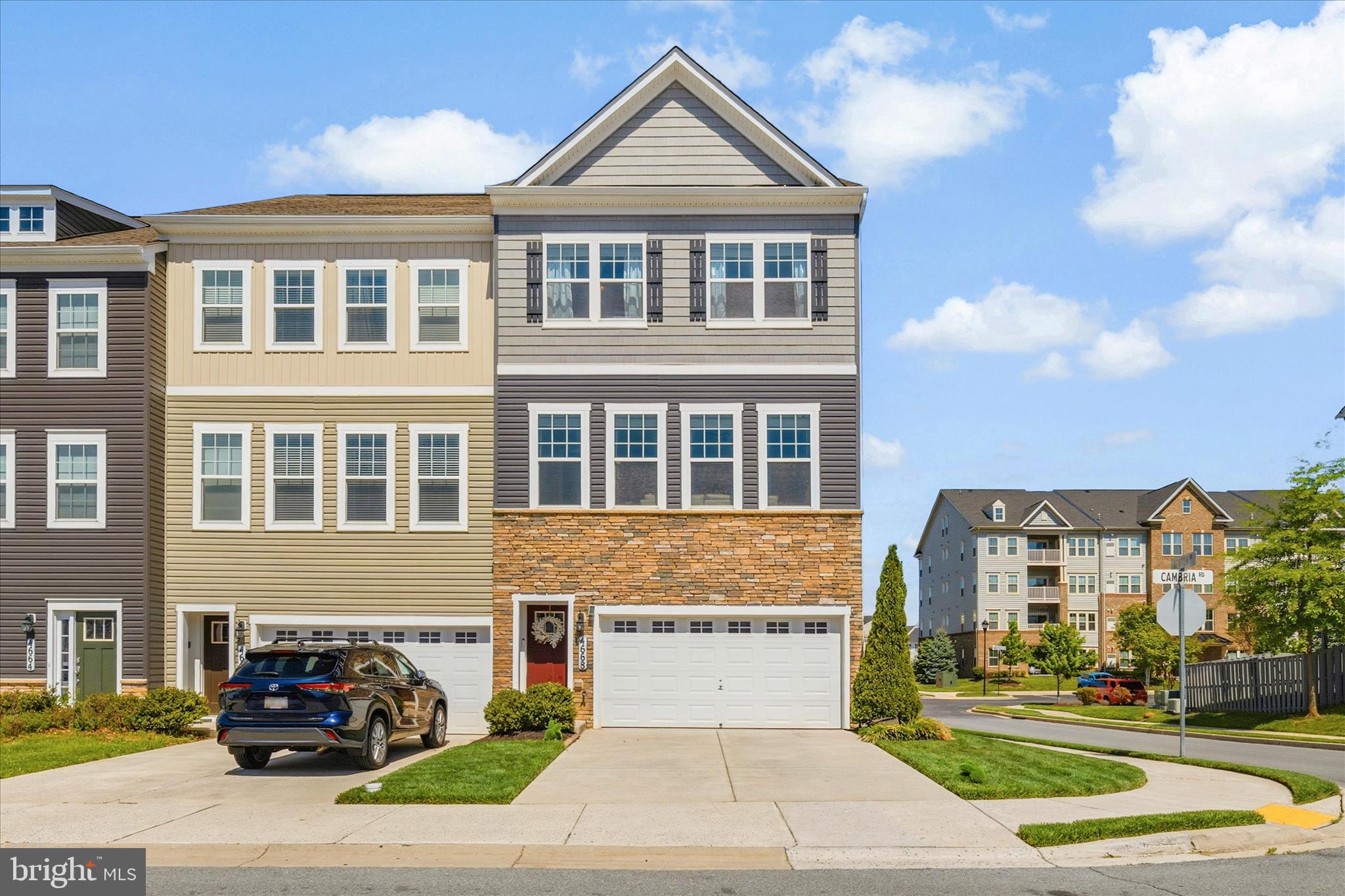 Welcome to 4668 Cambria Rd - a stunning end-unit townhome nestled in the sought-after Manors at Ballenger Creek community in Frederick, MD! With an end-unit position, this home is flooded with natural light throughout its open-concept layout, anchored by a large kitchen island and spacious eat-in kitchen perfect for entertaining and everyday living. Upstairs, retreat to your expansive primary suite featuring elegant tray ceilings and a private ensuite bathroom, while two additional generously sized bedrooms offer plenty of space for guests or a home office. The finished lower level provides flexible additional living space ideal for a rec room, media room, or home gym, complete with a full bathroom for added convenience. Step outside to your deck off the kitchen and enjoy your fully fenced backyard, offering privacy and outdoor space to make your own. The Manors at Ballenger Creek community offers amenities including common areas, playgrounds, and walking and biking paths, while nearby Ballenger Creek Park provides scenic trails and picnic areas just minutes away. Commuters will love the easy access to I-70 and I-270, with downtown Frederick's dining, shopping, and entertainment just a short drive away. Don't miss this incredible opportunity - schedule your showing today!