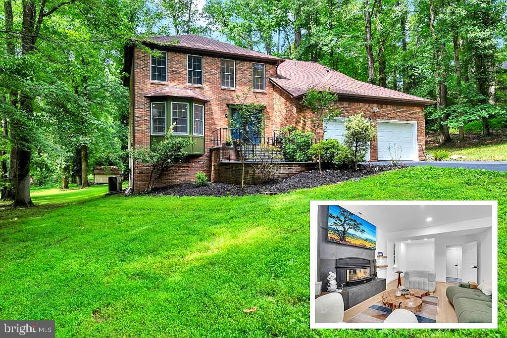 Prepare to be captivated from the moment you arrive at this striking brick-front estate, tucked away on a premium, park-like 1.23-acre private cul-de-sac lot in the exclusive King George Estates enclave of Pomfret. Approached by elegant, brand-new paver entry steps, this residence masterfully pairs turnkey designer luxury with unparalleled functional upgrades that simply cannot be replicated in standard new construction today. The grand foyer sets an unforgettable, magazine-worthy tone for the entire home, greeting you with a breathtaking architectural stairwell featuring brand-new, custom modern black horizontal railings that beautifully accent the luxurious, wide-plank White Oak engineered hardwood flooring flowing seamlessly across the main level, upper levels, and stairs. Bathed in natural light and anchored by a fresh, designer-curated neutral paint palette and crisp square-profile baseboard trim, every room feels bright, expansive, and effortlessly contemporary.  The heart of the home is a chef’s and host's dream, where the sunlit kitchen boasts a custom-built professional coffee bar station and brand-new custom pantry cabinetry optimized for baking supplies and extra storage. Elegant new patio French doors swing open from the kitchen to a massive, freshly stained 500-square-foot rear deck, creating a seamless indoor-outdoor flow perfect for entertaining against a private, mature treeline. On the main level, you can relax in the expansive, sunken family room anchored by a stunning custom architectural accent wall and a fully updated, stylized fireplace hearth. Guests will love the chic main-level powder room, highlighting an organic, Bali-inspired artisan accent wall, a modern basin sink, and upgraded contemporary lighting.  The luxury continues upstairs where you can unwind in a true spa-inspired primary ensuite featuring a massive, custom porcelain tile shower stall, a standalone deep soaking tub, dual premium vanities, and furniture-grade luxury cabinetry. Organization is an art form here, featuring dual "His & Hers" walk-in closets completely outfitted with heavy-duty architectural built-ins and an integrated functional laundry chute. All secondary bedrooms feature custom built-in closet organization systems, with select rooms boasting integrated floating nightstands, while the updated secondary bath offers its own spa-inspired tile shower and bespoke cabinetry. Even the modernized laundry room is upgraded with highly durable contemporary flooring, a custom storage closet system, and a built-in ironing board.  Beyond the main living spaces, this property delivers incredible functional bonuses, including an attached 2-car garage that has been transformed into a fully insulated, climate-controlled sanctuary featuring robust 4x6 wall construction, a dedicated mini-split HVAC system, and two brand-new garage door openers with remotes—making it the ultimate year-round workshop or private home gym. Additionally, an ultra-clean, eight-foot-tall standing crawl space with windows offers unprecedented multi-purpose utility and massive storage potential. Enjoy the absolute peace, quiet, and security of rural-feel Maryland living without sacrificing daily convenience. Located just minutes from Route 301, shopping, and dining in La Plata and Waldorf, you will enjoy an effortless commute  Washington, D.C. A custom home of this caliber on a lot of this size in Pomfret is a rare find—schedule your tour today!