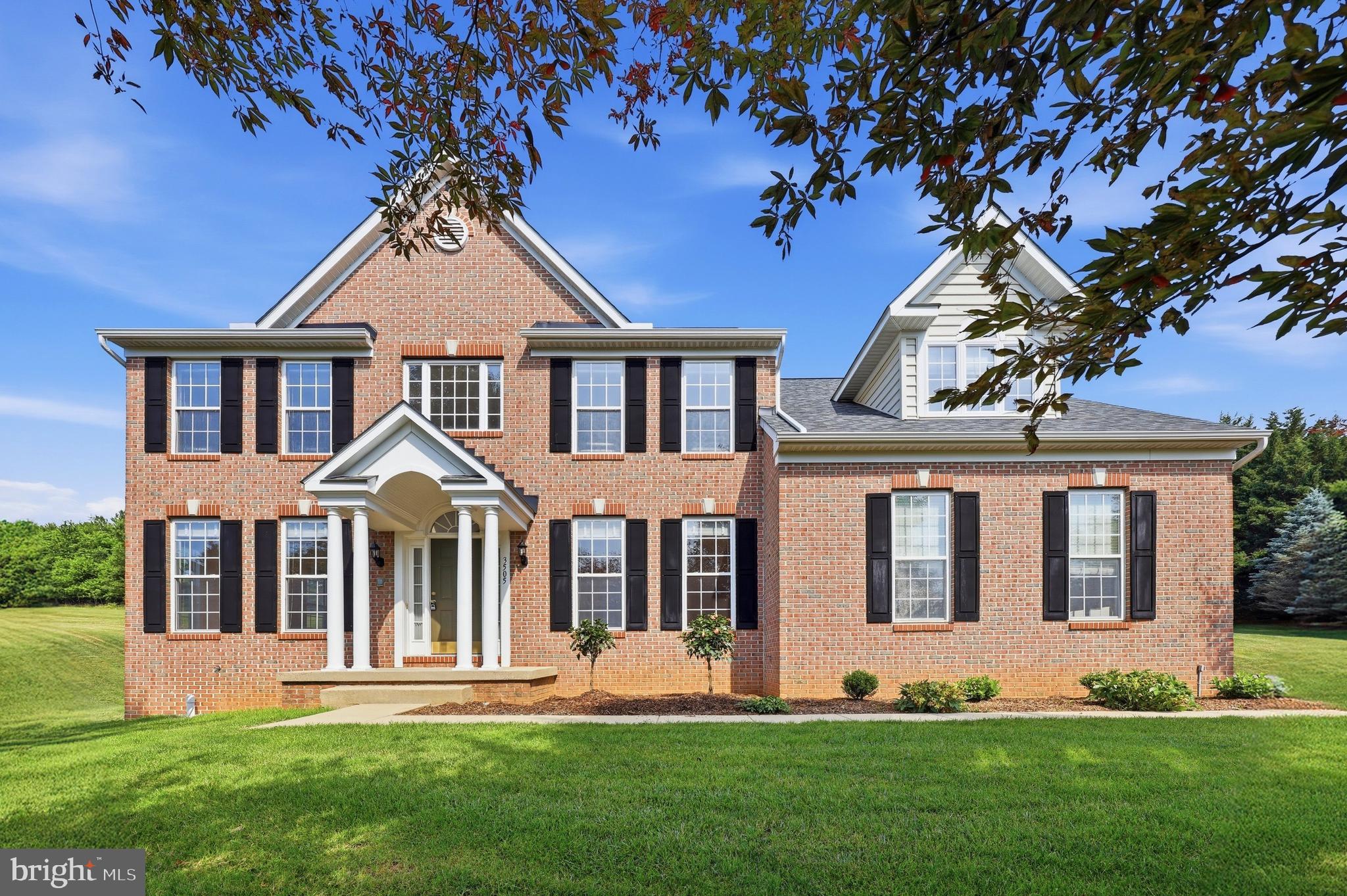 Rarely available brick-front Colonial in the prestigious neighborhood of Challedon, perfectly positioned on a cul-de-sac amid mature trees and beautiful landscaped surroundings. A grand foyer welcomes you with recently refinished hardwood floors that flow throughout the formal living and dining rooms and into the main living areas. Designed for both refined entertaining and comfortable everyday living, the home showcases elegant formal spaces and a stunning two-story family room featuring soaring ceilings, Palladian windows, and a cozy gas fireplace.

The expansive kitchen is thoughtfully appointed with abundant cabinetry, generous counter space, a walk-in pantry, center island, breakfast bar, and a sun-filled breakfast room witha wall of windows and sliding glass door leading to the backyard. A conveniently located laundry room and private main-level study offer exceptional flexibility, with the study offering potential for a main-level bedroom.

Upstairs an open catwalk overlooks the dramatic family room below and leads to the luxurious owner's retreat, complete with a cathedral ceiling, private sitting area, dual walk-in closets, and a spa-inspired bath featuring a soaking tub, separate shower, and dual-sink vanity. Three additional generously sized bedrooms include a private en-suite bath and a well-appointed shared hall bath.

The finished walk-up lower level expands the living space with a spacious recreation room, full bath, and an expansive unfinished area offering endless possibilities for future customization while providing abundant storage.

Recent improvements include refinished hardwood flooring (2026), new carpeting (2026), and a roof replacement (2019). Outside, the spacious backyard offers ample room for recreation, entertaining, pets, and play.

Residents enjoy the distinctive lifestyle of living alongside the renowned Links at Challedon Golf Course, with optional membership opportunities available. The Grille at Challedon, featuring dining, a full-service bar, and pro shop, is just moments away. Combining timeless elegance, generous living spaces, exceptional community amenities, and convenient access to shopping, dining, and I-70, this remarkable residence presents an extraordinary opportunity for its next owner.