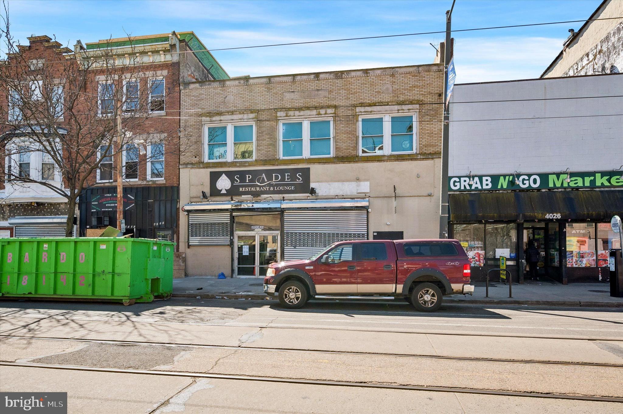 A rare opportunity to acquire a high-visibility, multi-use commercial building on one of West Philadelphia's most active and rapidly evolving commercial corridors. Situated at the corner of Lancaster Avenue and 42nd Street, 4022–24 Lancaster Avenue offers 6,200 square feet of ground-floor commercial space with a full basement — purpose-built for high-volume operations and backed by a history of diverse commercial uses including a full-service grocery market, restaurant, and nightclub lounge.
6,200 SF ground floor + full basement +  1,000 SF second floor office
40' of frontage on Lancaster Avenue at 42nd Street
CMX-2 zoning with broad permitted commercial uses
Proven history as grocery, restaurant, and nightclub/lounge
SEPTA Route 10 trolley on-site; walkable and transit-rich
West Philadelphia submarket with strong development momentum
