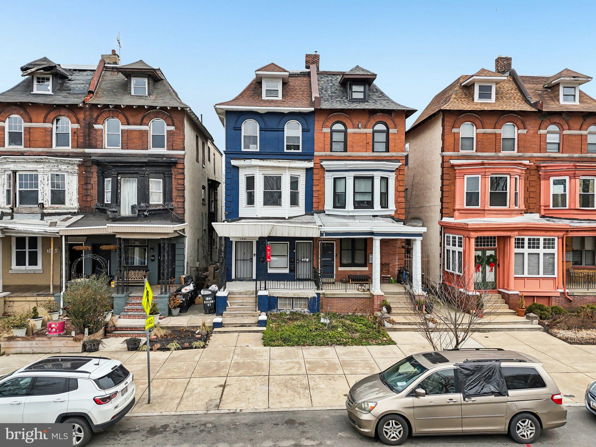 Don't miss this spacious triplex rowhome in the secluded Strawberry Mansion area of Philadelphia. This spacious multi-family home features two 3-bedroom / 2-bath units and one 2-bedroom / 2-bath unit.  Enjoy ample street parking as well as a full basement great for storage. Mortgage savings may be available for buyers of this listing.