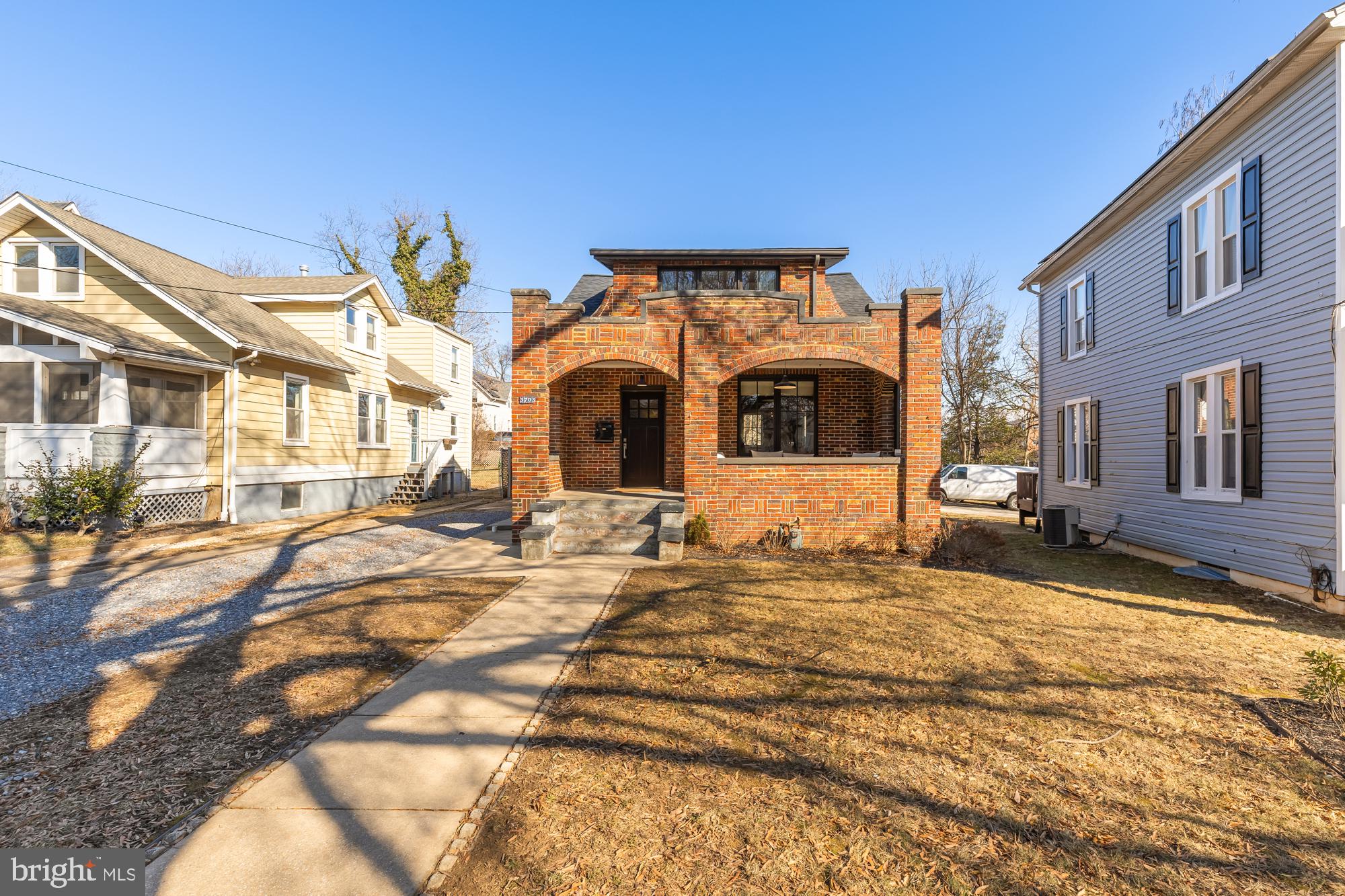 This adorable, turn-key home on a generous lot in the heart of historic Mount Rainier is the perfect blend of vintage charm and stylish modern updates. The property greets you with undeniable curb appeal, featuring a welcoming front porch and a classic brick exterior that has been meticulously maintained with a new roof and fresh masonry work. Located just blocks from the D.C. line, it offers a serene, small-town feel with easy access to the best of the city.

Inside, the home feels bright and airy, anchored by warm hardwood floors and a beautifully updated kitchen. The main level is designed for modern living, boasting a light-filled office and a thoughtfully re-imagined side entrance that leads to a clever laundry and powder room. Upstairs, you’ll find two comfortable bedrooms and an updated hallway bathroom, all reflecting the sellers' eye for detail and design.

The lower level offers even more flexibility with a fully finished walk-out basement that includes a full bathroom and plenty of space for a bedroom or a spacious recreation room. The true standout, however, is the massive, level backyard with shed for storage/workshop. This rare, expansive outdoor oasis is perfect for gardening, weekend gatherings, or simply enjoying your own private retreat in the city.