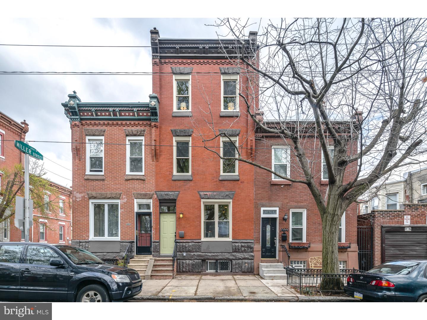 Magnificent describes this three bedroom, three-story brick facade home in one of the most desired neighborhoods in Philadelphia (the heart of Fishtown). Enter in to a large modern, open floor plan with formal living and dining space with tons of natural light. The one feature you will notice is the original refinished hardwood floors. The main level also has recessed lighting.  As you go back to the kitchen you will love features such as shaker cabinets, stainless steel appliances, gas cooking, goose neck faucet with under mount sink, pristine quartz counters, an island, and glass tile back splash. Behind the kitchen is a convenient powder room, mudroom/pantry, and access to a rear yard perfect for summer bbq. Second floor has two large bedrooms with ample closet space and the hall bathroom with custom tile soaking tub and storage vanity. The third floor master bedroom has an en suite Master bathroom, subway tile and frame less glass enclosed shower and a large granite top storage vanity also with plenty of closet space. Single panel doors throughout, inlayed flooring refinished to perfection, central air, and ample storage space throughout.  Master suite has a large laundry room with side-by-side washer and dryer. Additional storage area on first floor under the stairs.  Block is very private and on wide block with easy access to parking as there are no homes across the street.  Is one of the finest renovations with meticulous attention to detail in Fishtown.  We welcome your visit today !  Easy to show.   Owners are licensed PA Realtors.