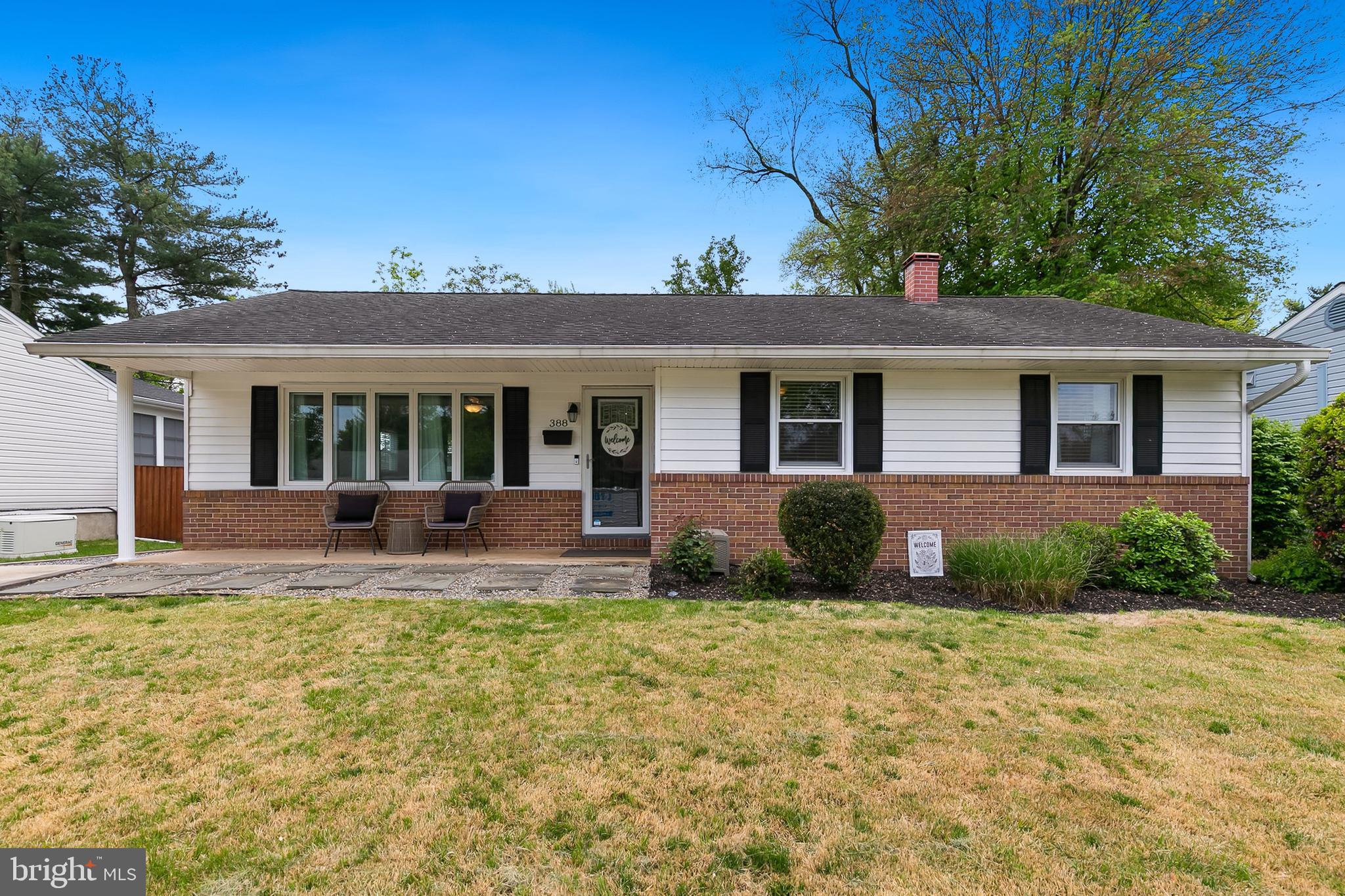 Welcome home to this beautifully updated 3-bedroom, 3-bath rancher located in the sought-after Glen Burnie Park community! From the moment you step inside, you'll be greeted by an abundance of natural light flowing through the open-concept living and dining areas, seamlessly connecting to the tastefully renovated kitchen. The kitchen is a true highlight, featuring granite countertops, soft-close cabinetry, subway tile backsplash, stainless steel appliances, and durable LVP flooring. The main level also showcases well-maintained hardwood floors, three spacious bedrooms, and two full bathrooms. Just off the kitchen, stairs lead to the finished lower level, offering a large recreation room with a movie theater theme, full bathroom, and a versatile den or office space—perfect for working from home or accommodating guests. The laundry and utility area provides ample additional storage. Step outside and enjoy the expansive, level backyard complete with a large deck and fire pit—ideal for entertaining, relaxing, or hosting summer barbecues. Conveniently located with easy access to I-97, Route 100, shopping, dining, and more, this home offers both comfort and commuter-friendly convenience.