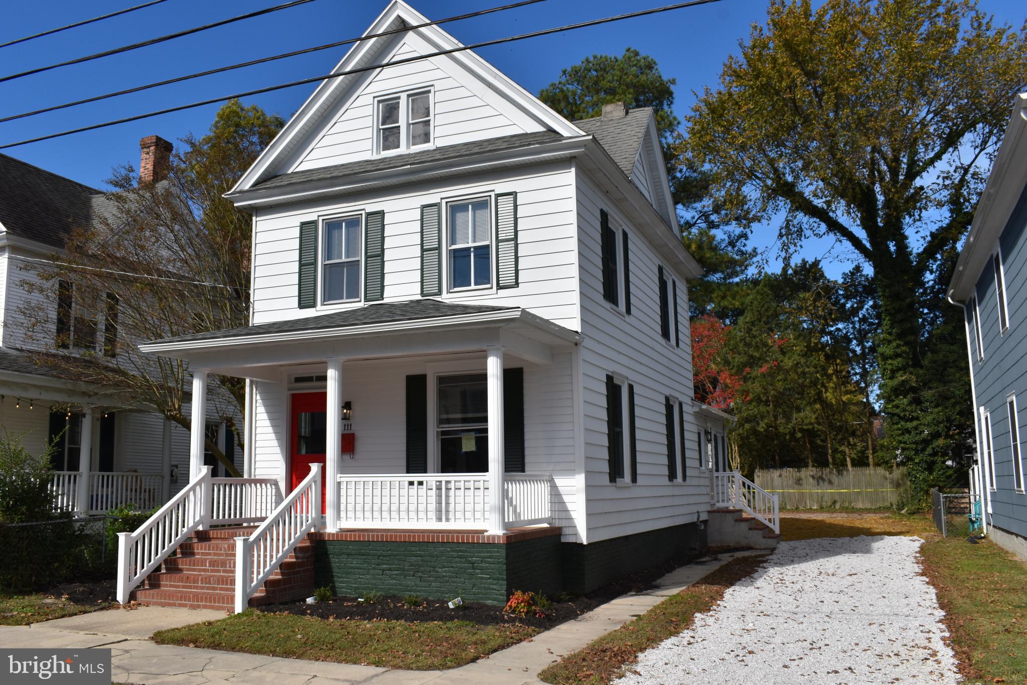 This is major renovated, beautiful Home.   Most appliances and a front brick floored open porch await you.  This home is located in the HISTORIC ZONED "WEST END" of Cambridge within walking distance of Downtown restaurants and shops, the Cambridge Yacht Club and the Farmer's Market and the YMCA.  Public water and sewer and trash pickup.  Public alley along rear property line extending from Travers Street to Hambrooks Boulevard.