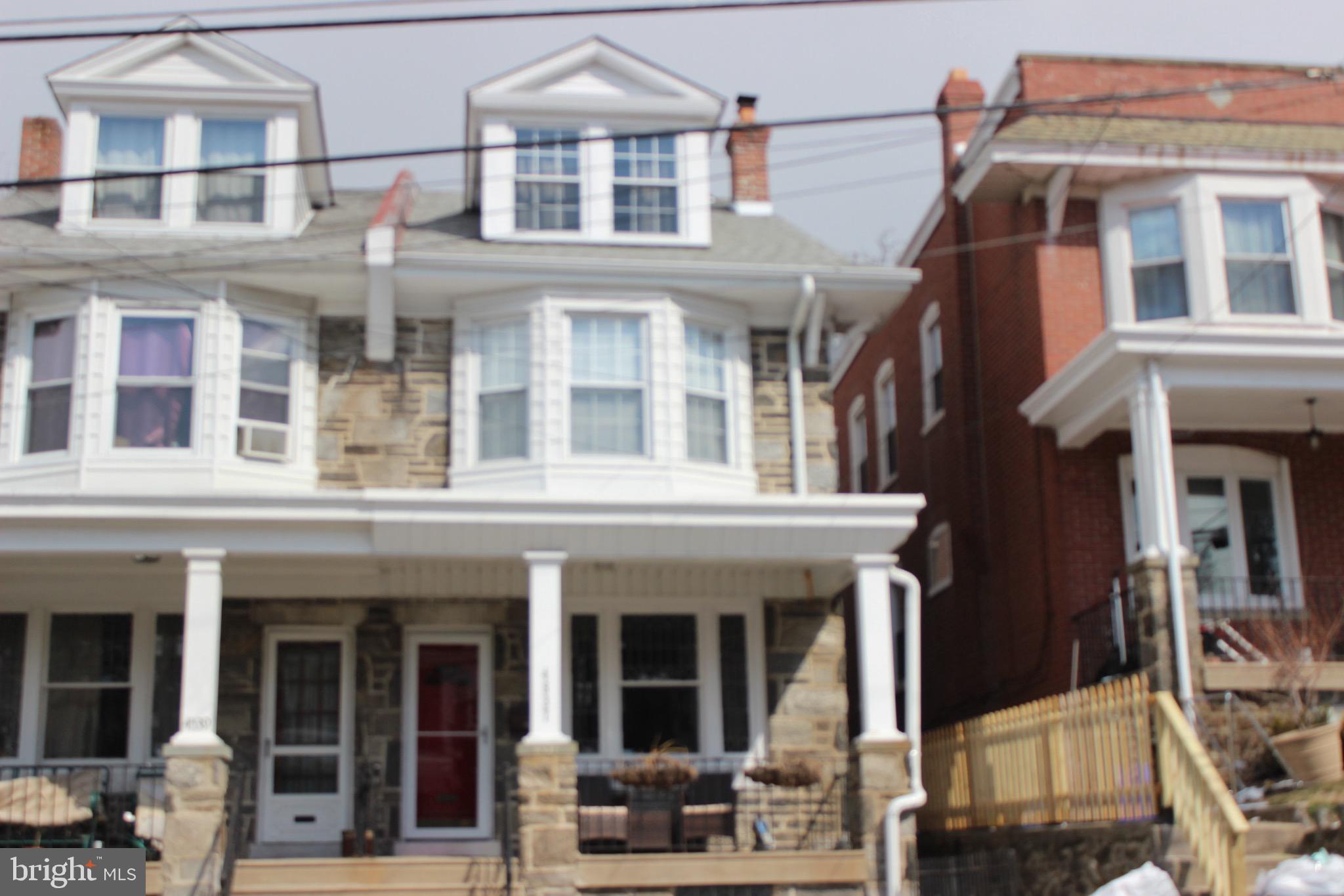 This property is located in the heart of Philadelphia s Manayunk section of the city, just blocks away from the center of Main Street. This 2,001 square foot rental property was renovated in 2017, it features 4 bedrooms and 2 bathrooms.  Nice front porch, original hardwood floors throughout the home.  Floor plan is straight through, crown molding, high ceilings, large stain  windows, and large dining room.  Kitchen has an island, granite countertops, subway backsplash, stainless steel appliances. Laundry room on the main level and a fully updated bathroom and two sets of staircases that leads upstairs.  On the 2nd floor there are 3 bedroom with original hardwood floors, 3 portable air conditions, ceiling fans, and plenty of closet space, and hall bathroom full updated.  The master suite on the 3rd floor with a walk-in closet.  Enclosed back yard with a large deck.  The property is close to train station, SEPTA and plenty street parking.