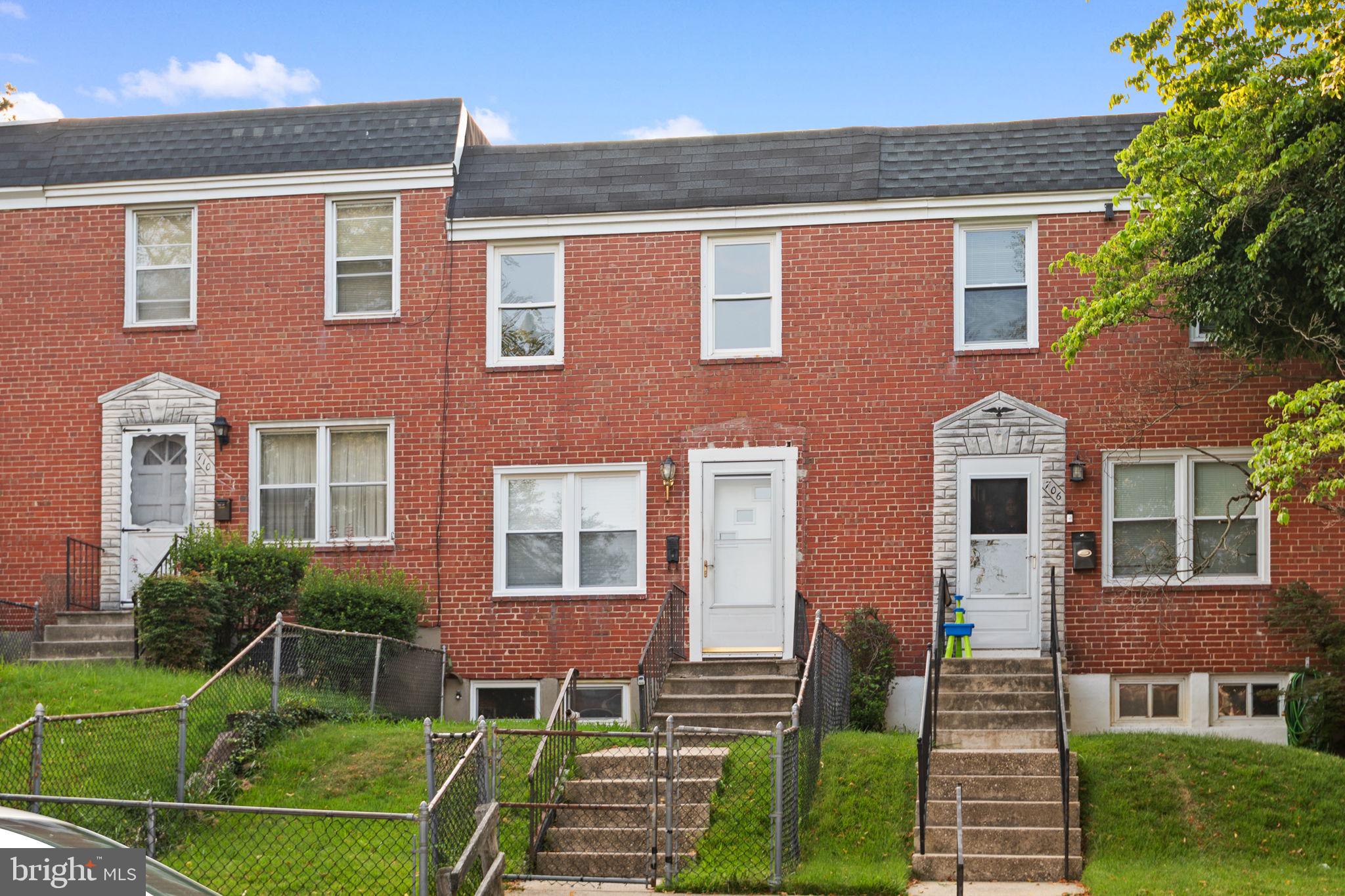 Newly remodeled 2 bedroom, 1.5 bathroom brick townhouse in Yale Heights. Entering through the front door is a spacious living room, dining area, and updated kitchen - with quartz countertops, stainless appliances, and gas range. The rear kitchen door leads to a large deck. The second floor has 2 spacious bedroom with brand new carpet, ceiling fans, and a full bathroom. The basement is fully finished with an entertainment room with 2 windows and a rear utility room that includes - washer, dryer, 1/2 bath, and rear exit door. The backyard is fenced and or has space to park a vehicle.  2026 upgrades - central AC, kitchen cabinets, new carpet, professional paint, windows, electric, ceiling fans, and lighting.