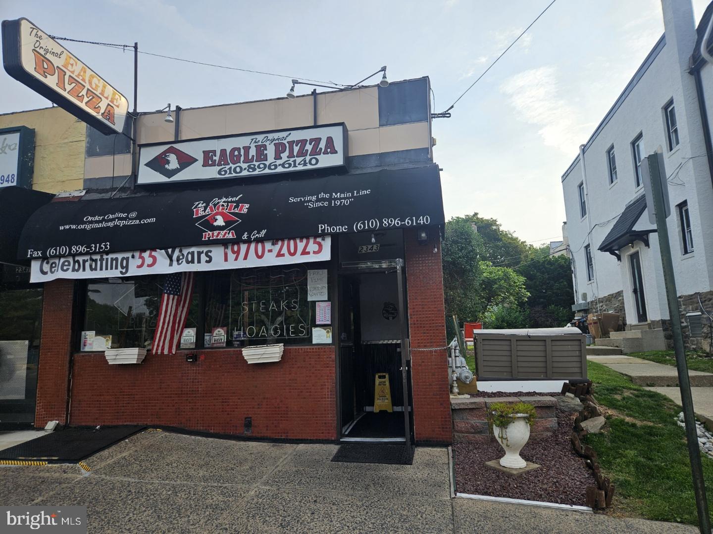 Original Eagle Pizza shop in Ardmore serving customers since 1970. Real Estate for Sale on The Main Line.  Owners are retiring! Business must sell first for $175,000, or purchase business and real estate for $550,000. Awesome opportunity to purchase successful business with real estate.  Great investment.  Evans will provide business financial information upon request.  Closed on Sundays! Possible opportunity to build 2nd floor/apartment. (Potential for additional income! Additional hours and open on Sundays)