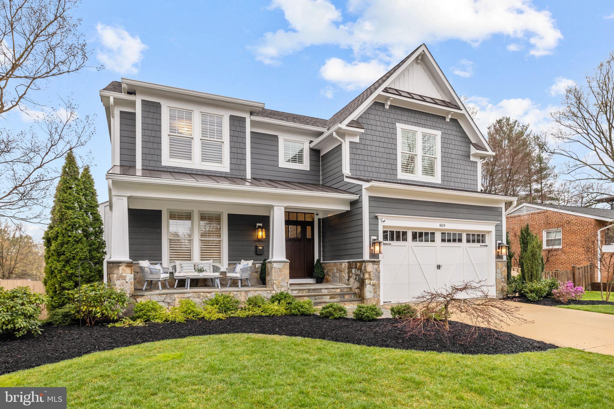 MUST SEE nearly new craftsman by Fisher Custom Homes built in 2014, offering designer finishes, thoughtful updates, and numerous upgrades throughout! This 5-bedroom, 4.5-bathroom home is sited beautifully on a perfectly flat, fully fenced 0.25-acre lot and features a newly built large composite rear deck - just perfect for indoor and outdoor living!

Some recent updates include refinished main level wood floors, kitchen with new quartz countertops and new oversized island, designer lighting from Pottery Barn, Kichler, etc. throughout, all new wood floors in secondary bedrooms, new LVP in lower level, new irrigation system installed, premium landscaping, new upper-level HVAC system with uv filter, whole house paint, plantation shutters, and so much more. 

The MAIN LEVEL features a stunning white kitchen with white quartz countertops, touchless faucet, undercabinet lighting; breakfast room with walls of windows and sliding glass doors to the rear deck and also open to the family room with a gas fireplace and built-ins. Also on the main level is the formal dining room with glass French pocket doors with a butler's pantry and new wine fridge, and office, also with glass French pocket doors, and built-in cabinetry, along with the formal powder room, mudroom with built-ins and shelving, and exterior door to the side yard, which features a fenced-in dog run. 

The UPPER LEVEL has newly installed wood floorings in all of the secondary bedrooms, plantation shutters, and recessed lighting throughout. The primary suite is filled with incredible natural light, two walk in closets with built-ins, a gracious bathroom with marble tile and marble countertops. There are also three secondary bedrooms on the upper level, one featuring an en-suite bathroom and the other bedrooms share the third full bathroom.  The laundry room is conveniently located on the upper level and features a new washer and dryer, along with extensive cabinetry, stone countertops, and a sink. 

The LOWER LEVEL features incredible natural light through its walls of windows, plus glass doors that lead to walk up steps, newly installed LVP flooring, recessed lighting, and an expansive rec room with plenty of flex space for gaming, entertainment, etc, along with a wet bar that features honed granite countertops and pendant lights. Bedroom 5 and full bathroom, along with a storage room, mechanical room with storage space, and bonus closet complete this level of the home.

809 Meadow Lane SW is ideally located just minutes to Vienna's sought-after Maple and Church Avenues, shopping at Tysons and Fairfax, outdoor recreation just steps to Nottoway Park, Meadow Lane Park, and offers easy commuting with its incredible proximity to I-66, I-495, and the Vienna/GMU Metro Station.  This exceptional home truly has it all!