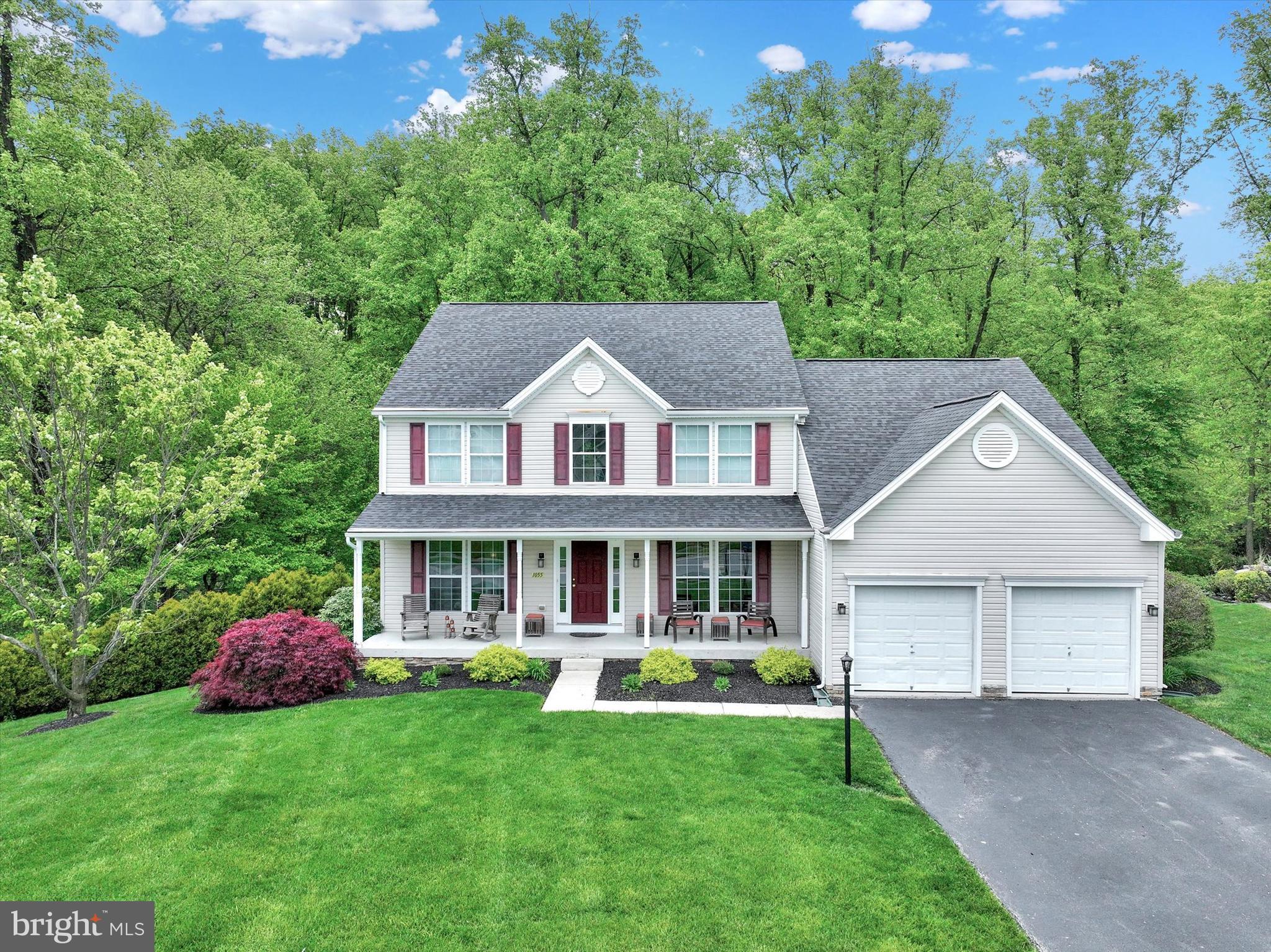 Bring the GANG - There's room for everyone, even extended family members, in this spacious 6BR, 3.5BA 2-story, with a mostly finished, exposed, walk-out lower level. The home is located in the community of Rosebrook, with close proximity to I83 and Rt30; schools, parks, and recreation; and practically everything you could want or need in East York or small-town Red Lion.  Set on a picturesque lot backing to trees and a small creek, it's a home offering tranquility in a community of fine homes. A lazy-day covered front porch welcomes you into the 2-story foyer, with an office or living room and dining room on each side. A family room is open to an eat-in kitchen with raised bar, island, pantry, and slider leading to a large deck overlooking a beautiful backdrop of trees. The primary bedroom suite, with 8x10 walk-in closet and luxury bath featuring a soaking tub, separate shower, and private toilet closet are located on the 1st floor. A powder room and laundry room, with garage access, are also located on the 1st floor. The 2nd floor features 4 spacious bedrooms (the largest 18 x 18 and the smallest 12x13), each with large closets and windows for natural light. The hall bath features ceramic tile flooring and tub/shower combo. The exposed lower level is mostly finished showcasing a huge family/game room with wet bar and slider to a screened-in deck, with hot tub. Just imagine the fun you can have entertaining family and friends! There is also a 6th bedroom, or whatever other room you might want/need, and a full bath.  In the event you need additional living space, you can expand in the two unfinished areas of the lower level. It truly is a lot of house for the money!   NEW roof, water heater, paint, and carpeting throughout home.  1 Year Home Warranty, with Heat and AC Coverage.  AGENTS - Please read Agent Remarks!