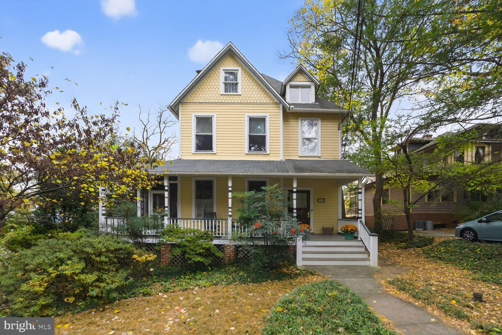 Grand Victorian c.1894 in  sought after North Takoma Historic District. Just 4 blocks (1/2 mile) to metro  with all the charm of the era plus many, many updates. The home features a large front porch, a side screened porch and a huge sunroom addition overlooking a very large fenced corner lot. The main floor includes a formal living room and dining room, and a kitchen that opens to a breakfast area and study or tv space. Main floor powder room for your convenience. Four bedrooms and 2.5 baths including a 3rd floor finished loft bedroom. Garage and long driveway, recently paved. Recent retaining walls and fencing. Basketball court!! Just a lovely Grande Dame!!