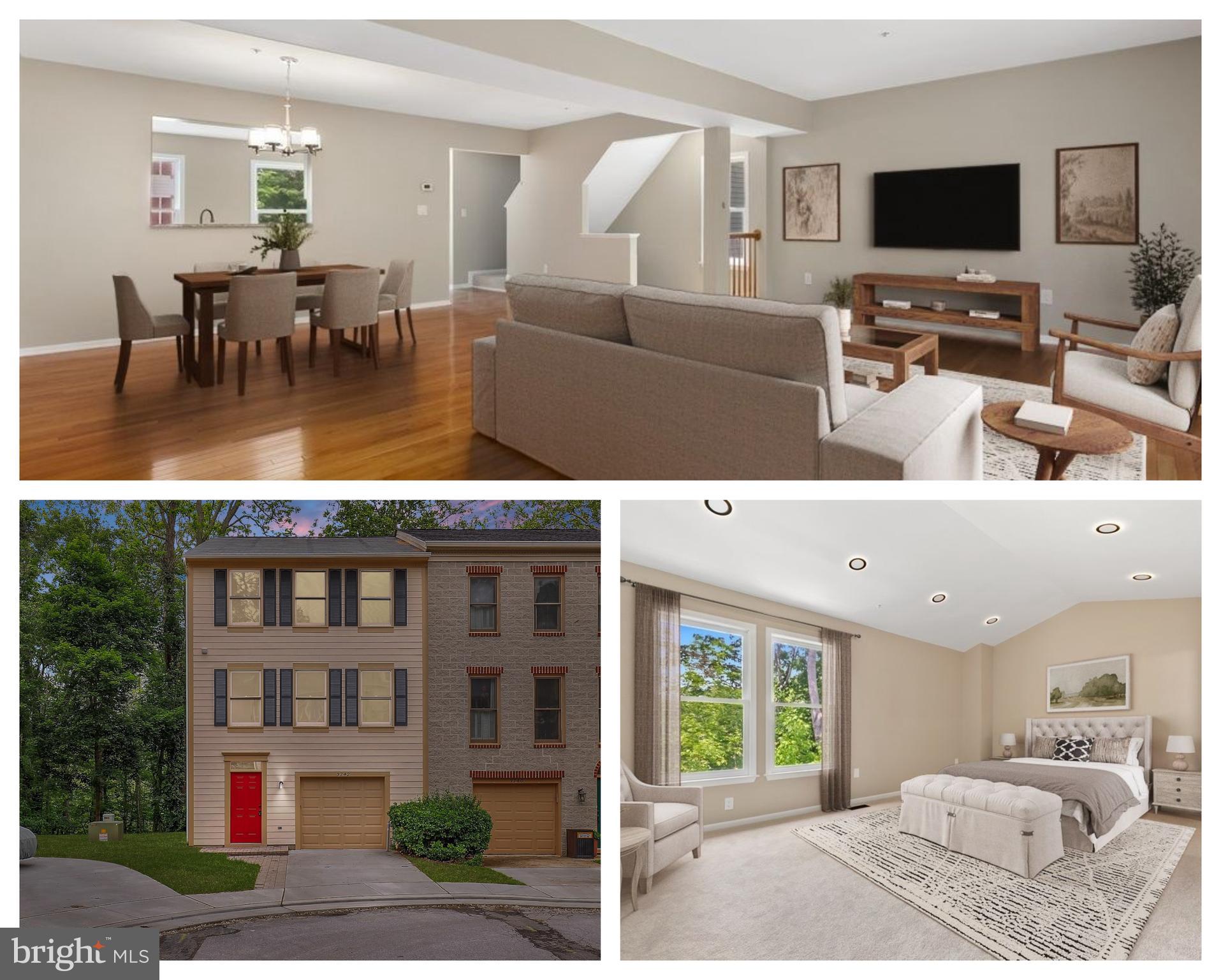 Welcome to exceptional end-unit living just moments from Historic Downtown Ellicott City! Perfectly blending style, comfort, and convenience, this beautifully maintained townhome offers spacious, light-filled living with thoughtful upgrades throughout. Step inside to discover a bright, open floor plan designed for both everyday living and effortless entertaining. The main living area features beautiful hardwood flooring while the adjacent dining space flows seamlessly into the beautifully appointed kitchen with stainless steel appliances, modern finishes, and ample cabinetry. This spacious home offers 3 generously sized bedrooms, 2 full baths, and 2 half baths, including a stunning primary suite with vaulted ceilings, updated flooring, and a private spa-like ensuite bath featuring a soaking tub and separate shower. The versatile lower level provides an expansive family room with direct access to the backyard. Recent premium upgrades provide exceptional value and peace of mind, including new Carpet upstairs, updated bathrooms and fresh interior paint throughout. Additional highlights include abundant storage space, and a 1-car garage. As part of the condo association, enjoy low-maintenance living with services that include water, sewer, snow removal, trash service, and more. Best of all, this prime location places you just a short stroll from the charm of Historic Downtown Ellicott City, where award-winning restaurants, cozy cafés, boutique shopping, and vibrant nightlife await. A rare opportunity to own a beautifully upgraded home in one of Howard County’s most sought-after locations—schedule your private tour today!