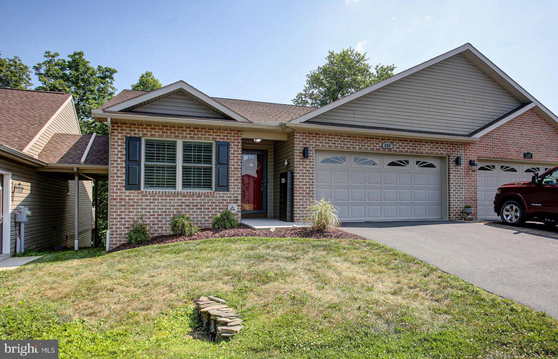 IMMACULATE AND READY TO MOVE INTO! This Villa at Melrose Meadows offers carefree living with HOA that takes care of lawn care/snow removal.  This home has been freshly painted and offers engineered hardwood floors throughout, bright open design w/skylight in the Great Room, all appliances--including washer & dryer, oak kitchen cabinets w/granite counter tops and tile backsplash, master bedroom ensuite and full unfinished walk-out basement for additional space.  Enjoy the quiet privacy on your covered rear deck and patio with tree lined backyard.