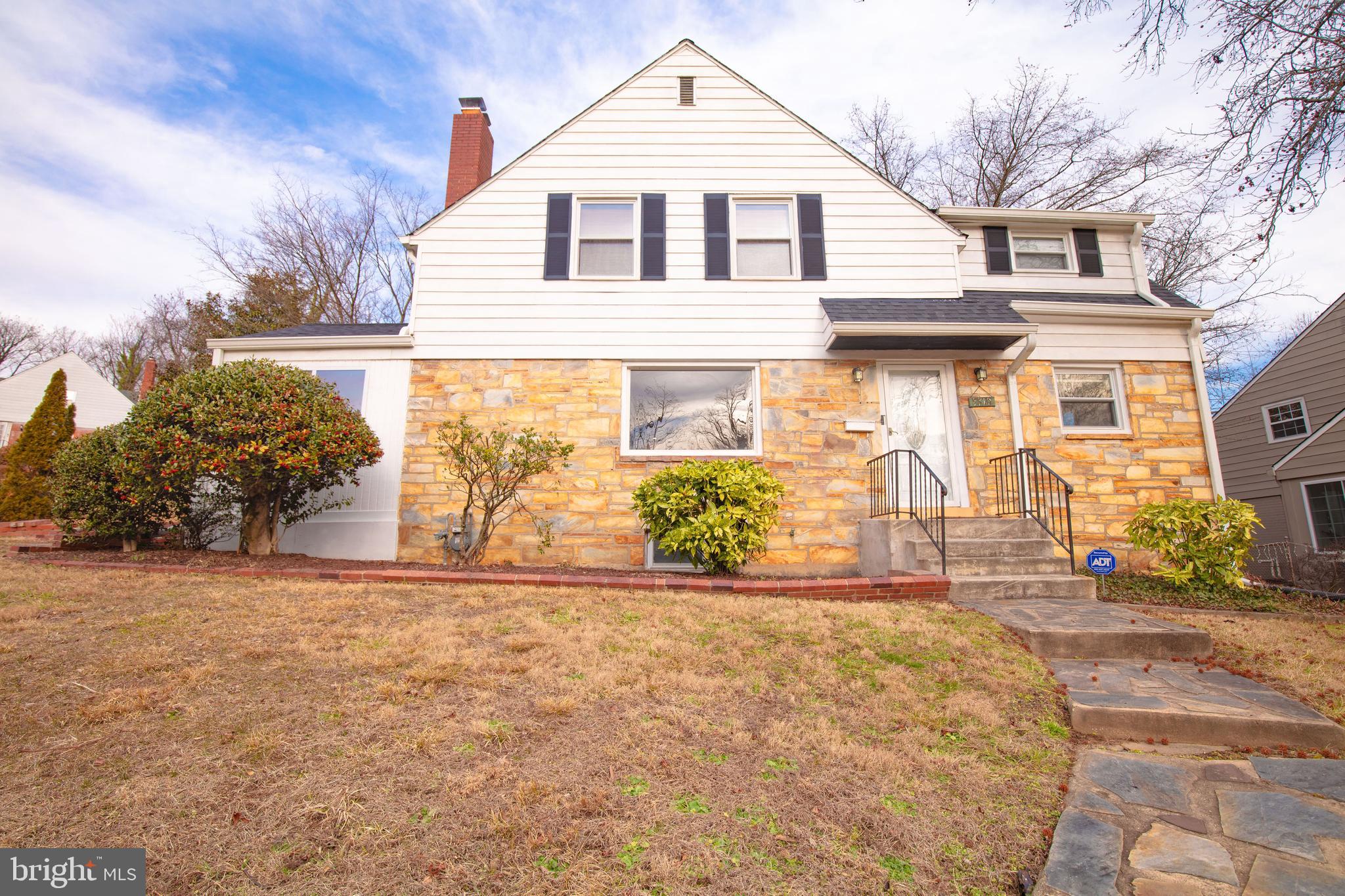 Welcome to this lovely 3bd 2ba home in Cheverly!  The kitchen has been updated with all new Quartz counters and stainless-steel appliances.  Great living room space with a bonus sunroom addition. You'll also find a half bath on the main level. Upstairs boast all 3 bedrooms and 1 full bath. The basement has an additional full bath and entertainment area perfect for your family gatherings! Located minutes from metro and shops the perfect location to call home.