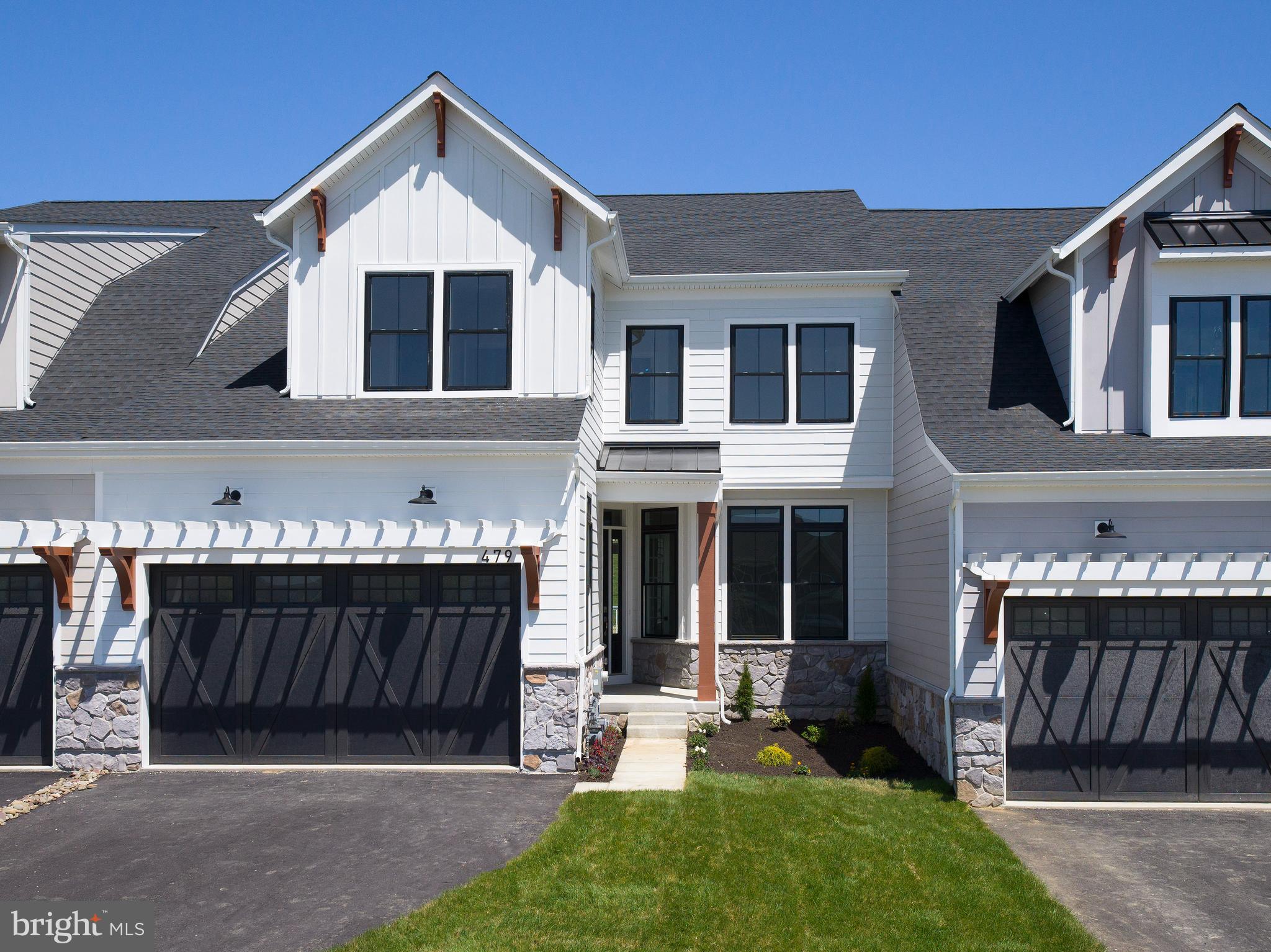 Welcome to the spectacular Ventry at Edgmont Preserve community.  Everything you need right in your neighborhood with beautiful walking trails, breathtaking views and a pool/clubhouse.  Coming this Spring! The gorgeous Ashburn model located on a fabulous homesite within walking distance to the clubhouse. As you enter this 3 bedroom, 3.5 bath home you immediately notice the warm tone hardwood floor throughout the first floor.  Your first stop is the perfectly appointed sun filled office with large double windows and double french doors.  Then you move into the main attraction of the home - the kitchen with white cabinets, stainless steel appliances, under cabinet lighting, quartz countertops, double oven, drawer microwave and pendant lighting.   The kitchen flows into the dining area which includes an upgraded  beautiful wall of cabinets and quartz countertops.  This open floor plan allows for a perfect entertaining area as it is open to the great room with vaulted ceiling a gas fireplace with slate surround and a white mantle.  The great room is full of light with oversized windows and a slider onto the trex deck.  This model has the popular first floor primary suite with a luxurious en suite bath.  The powder room and laundry room complete this first floor.  The second floor has two spacious bedrooms, a hall bath and an oversized loft area which can be a game room, second family room or an additional office.  The lower level is a finished basement and full bath.  This home is a great value loaded with designer upgrades.  The community is located close to Whole Foods, and plenty of restaurants and shops.  Please make an appointment or stop in the model to preview the finishes in our look book.  Don't miss out on the few homesites that are left in this highly sought after neighborhood. 
Photos are for illustrative purposes only - other model homes in the community.