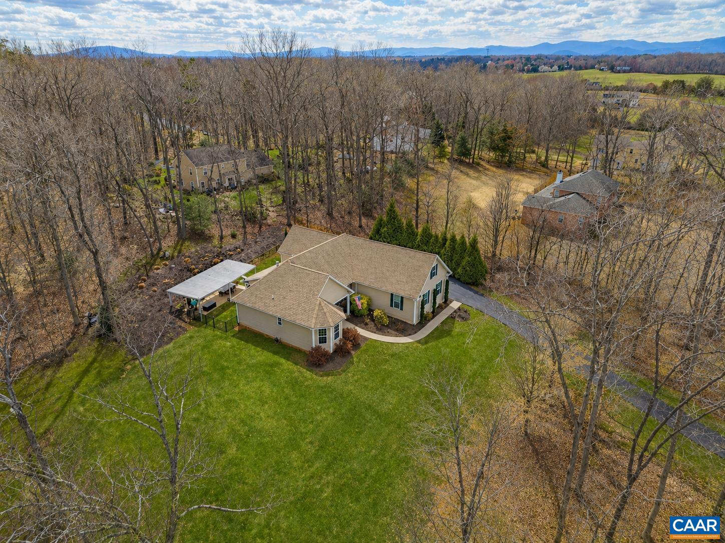 Welcome home to effortless one-level living in Godalming, one of Ruckersville?s most desirable neighborhoods. Thoughtfully designed with soaring ceilings, beautiful natural light, and inviting spaces throughout, this exceptional home offers the comfort and convenience so many buyers are searching for.  The heart of the home is a well-appointed gourmet kitchen that flows seamlessly into the main living areas, making everyday life and entertaining equally enjoyable. A spacious primary suite provides a peaceful retreat with a large walk-in closet and an oversized walk-in shower, while the laundry room, garage access, and all essential living spaces are conveniently located on the main level.  Enjoy morning coffee on the covered porch, evenings with friends on the patio, and peace of mind with a fully fenced backyard that?s perfect for pets, gardening, or simply relaxing outdoors. An additional bonus room offers flexible space for guests, a home office, hobby room, or media room.  From the beautifully paved driveway to the quality finishes throughout, this home delivers a rare combination of elegance and practicality. Ideally located just minutes from shopping, dining, and everyday conveniences, with easy access to Charlottesville,Granite Counter,Maple Cabinets,Fireplace in Great Room,Fireplace in Living Room