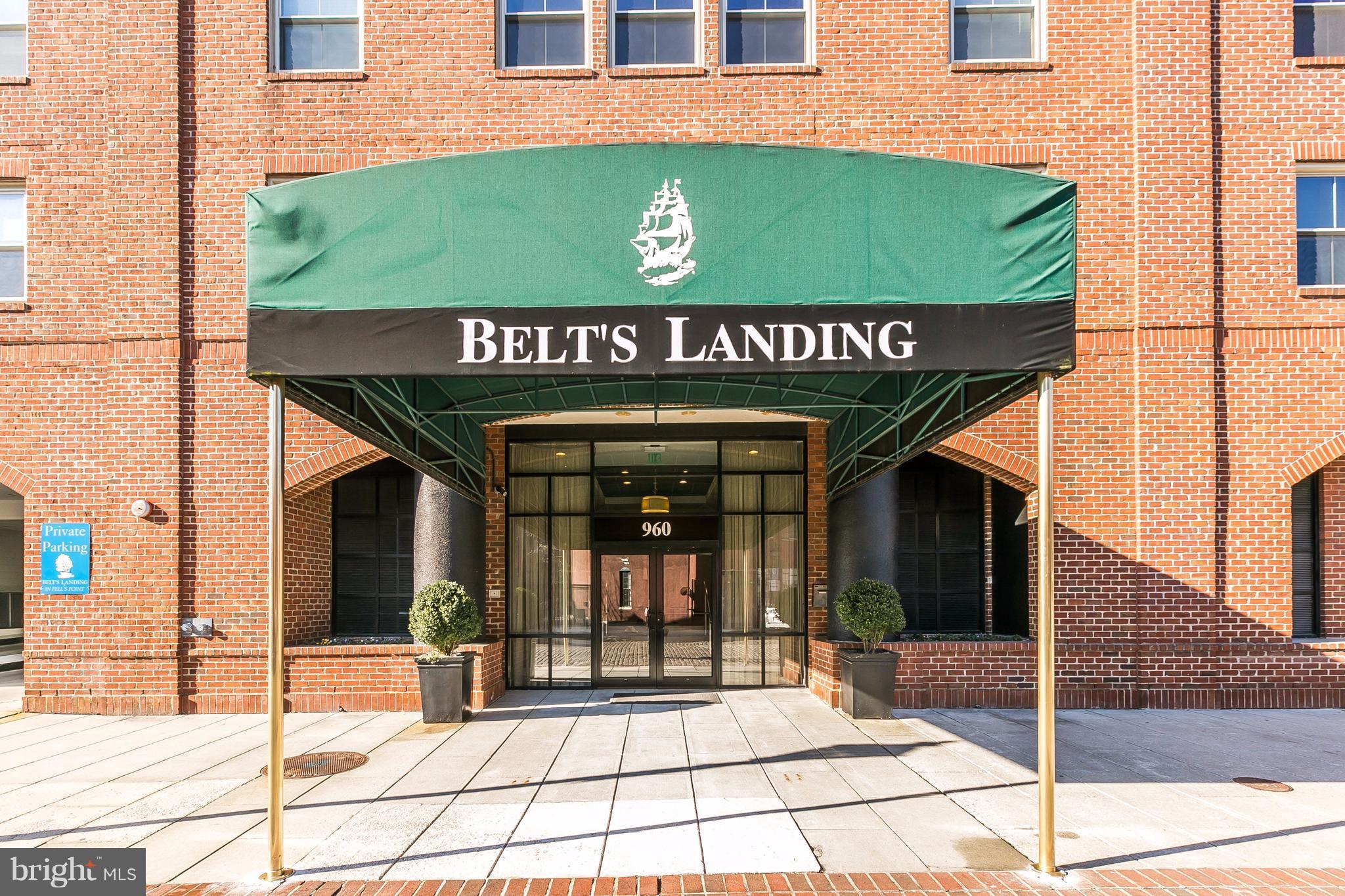 Fantastic - 1300 sq. ft. 1 BR & DEN w/ 1 full and 1 half Bath condo w/ SPECTACULAR Harbor views & wrap-around balcony in Belt's Landing. Features: neutral carpeting & paint, spacious rooms, huge walk-in MB closet, additional storage,2 garage pkg. spaces.Building amenities: outdoor pool, exercise room,24 hr. security.Close to Downtown, JHH & other major hospitals, restaurants,bars,shopping.