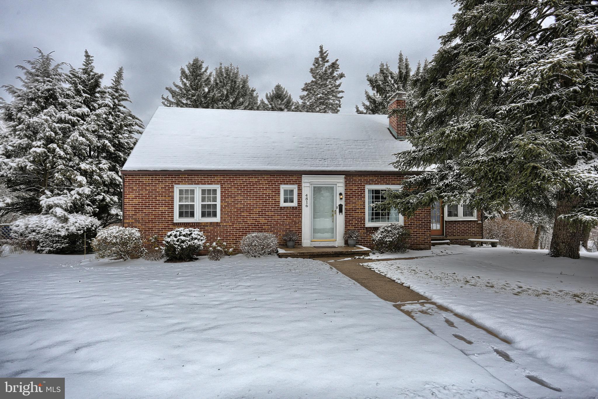 Not your father's Cape Cod! With over 2000 sq, feet of living space this updated home has all the space your family needs. The highlight of this home is the second floor master suite. The shed dormer added in 2000 features high ceilings and an abundance of natural light. One side features double closets and a large bed and seating area, while the other can be used as a dressing area, sitting area or even an office. This retreat includes an updated full bath. The Main floor features beautiful hardwood floors and crown molding as well as a large brick fireplace in the living room. The kitchen was upgraded in 2014 with new cabinets, appliances and granite countertops. It includes a breakfast nook for an additional eating area. A sunroom adds additional living space in which to relax and entertain. Main floor also includes 2 spacious bedrooms with large closets and a full bath. The basement den adds even more living space to this gorgeous home. A large deck off the kitchen is perfect for entertaining and enjoying the outdoors. It leads down to a large almost half acre lot with plenty of space to run around. This home is located in a quiet neighborhood setting with easy access to major routes. There is a one car attached garage and plenty of additional parking spaces. The furnace and central a/c were replaced in 2015 and a new front roof was installed in 2018. This home has been meticulously updated and maintained. Please see the associated documents for a full list of upgrades/maintenance. 1 year HSA Home Warranty offered for peace of mind. Do not wait to schedule your showing. You do not want to miss this home!