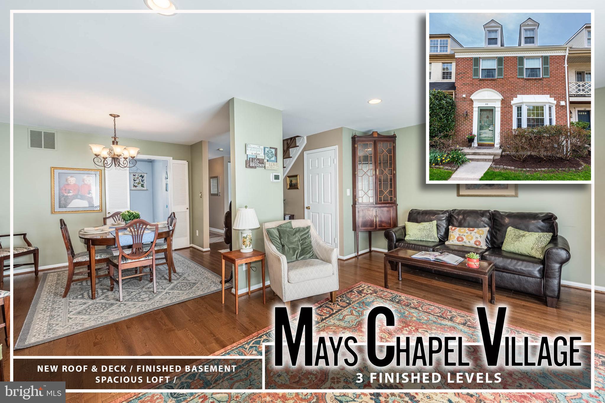 Discover the perfect blend of comfort, style, and functionality in this beautifully updated home offering 2,280 square feet of thoughtfully designed living space. From the moment you step inside, you’re greeted by a bright and spacious living room that seamlessly flows into a formal dining area—both adorned with rich, gleaming hardwood floors that add warmth and elegance.  The heart of the home is the updated kitchen, featuring stunning granite countertops, stainless steel appliances, and ample cabinetry—ideal for both everyday meals and entertaining guests. A conveniently located half bath on the main level adds to the home’s practical layout.  Upstairs, retreat to a luxurious Primary Suite complete with vaulted ceilings and a private loft—perfect for a quiet reading nook, home office, or personal retreat. The ensuite bath boasts dual vanities, providing both space and style. Two additional generously sized bedrooms and a full hall bath offer comfortable accommodations for family or guests.  The fully finished walkout lower level expands your living space with a cozy family room, an additional half bath, a dedicated laundry room, and a large workshop/storage area—perfect for hobbies, projects, or keeping things organized.  Outdoor living is just as impressive, thanks to a brand-new deck that’s perfect for morning coffee, evening relaxation, or weekend gatherings. Peace of mind comes with major updates already completed, including a new roof with skylights that flood the home with natural light, and a modern HVAC system that's just three years old.  This home is a rare find—offering space, style, and updates in all the right places. Don’t miss your chance to make it yours!  Located minutes from Padonia Park Club, Baltimore Country Club, lots of shopping and restaurants, and major roadways.