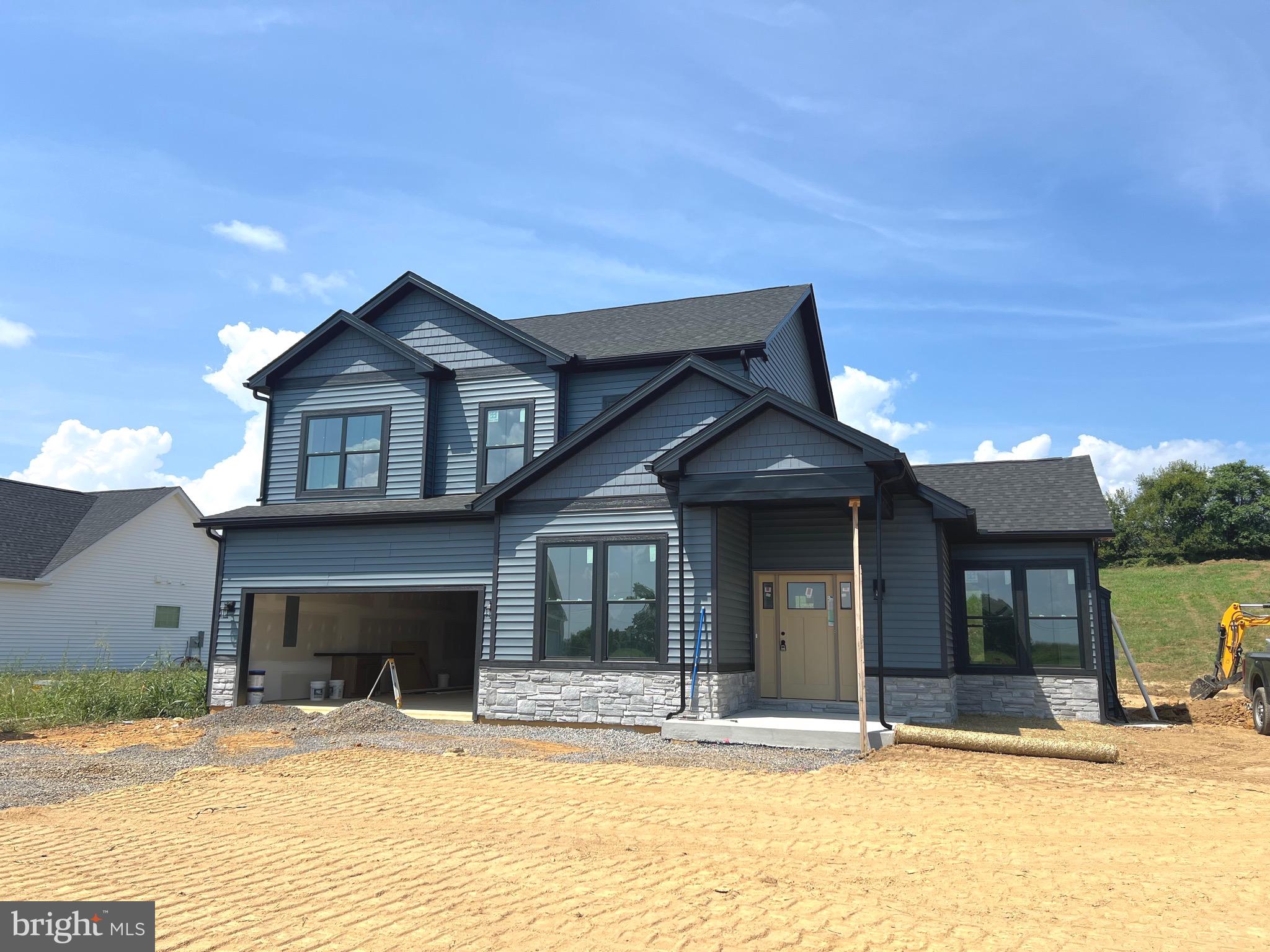 This Colonial boasts a unique floor plan in the beautiful Community of High View Estates, your own spacious 1.6+ acre lot. This is one of the premier lot in the subdivision.  If you are looking for 2,160sq ft of living space on two  levels here it is.   This home features 3 BR, 2.5 BA, living room , kitchen includes an island, stainless steel appliances, and granite countertops, has a private bathroom with a tiled shower and separate tub, & 2-car garage with opener.    Less than 45 days from completion.