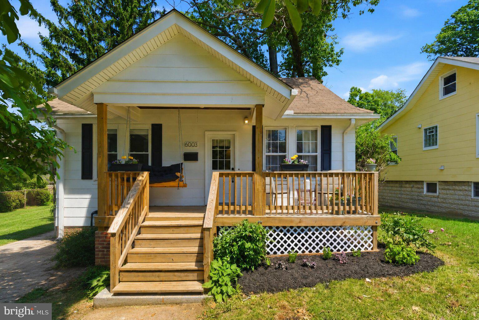Welcome to this charming porch-front Cape Cod featuring a beautifully updated open-concept main level with stylish LVP flooring throughout. Designed with both comfort and entertaining in mind, the spacious living area flows seamlessly into the dining space and kitchen, creating the perfect setting for everyday living and gatherings alike. The updated kitchen is a standout with tons of cabinetry, generous prep space, quartz countertops, and stainless steel appliances. The main level also offers two spacious bedrooms with tall ceilings and a beautifully updated full bathroom featuring a custom tile soaking tub. Upstairs, the primary suite serves as a private retreat with vaulted ceilings and an ensuite bathroom with a walk-in shower. The lower level adds even more flexibility with a guest bedroom, full bathroom, and a playroom or additional living space ideal for relaxing, working, or entertaining. Outside, enjoy the fully fenced backyard, perfect for summer gatherings, pets, or play. Conveniently located near Glen Ave, Cross Country Blvd, Park Heights Ave, and Northern Parkway, this home offers easy access to shopping, dining, and commuter routes.