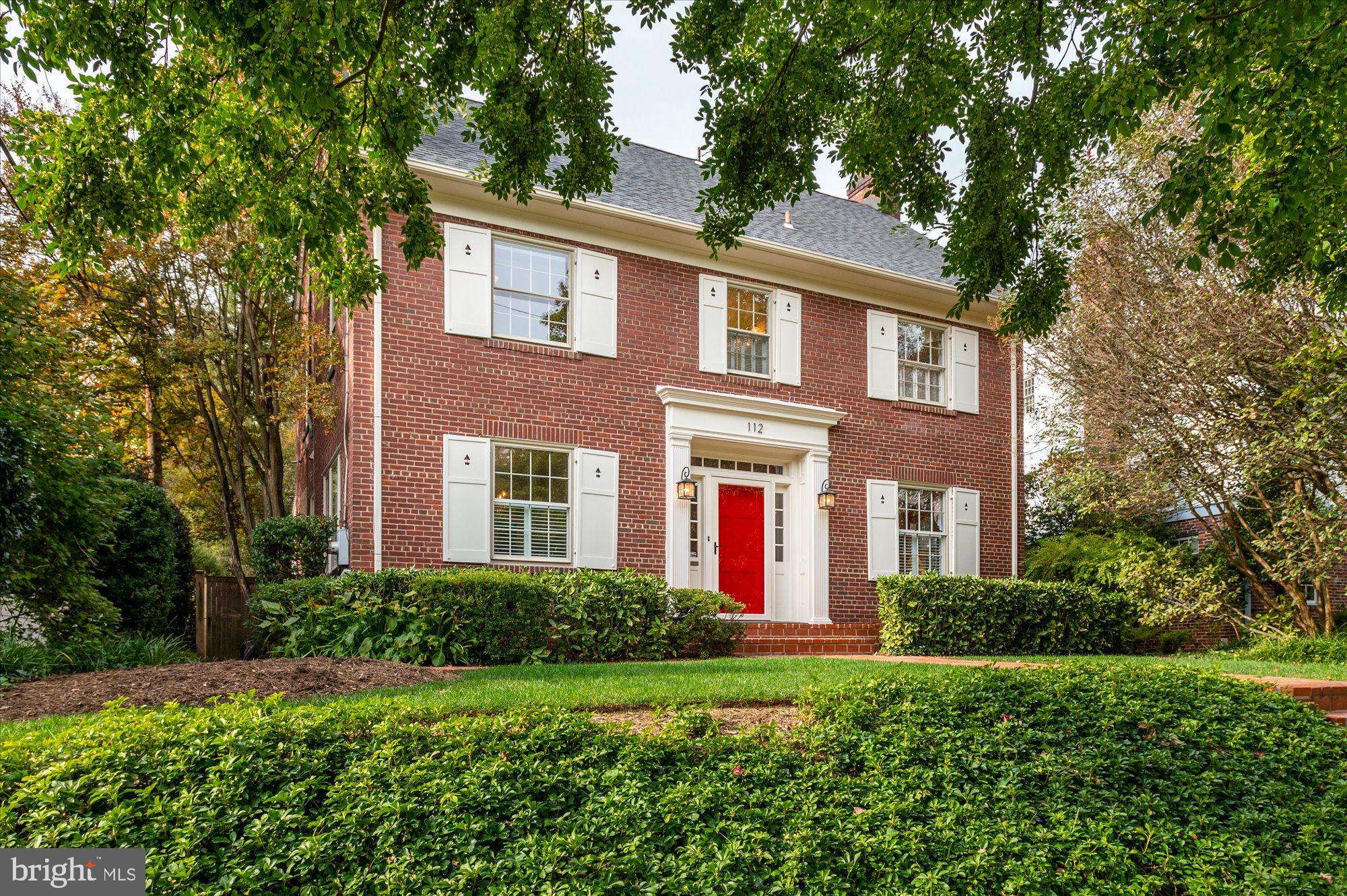 Welcome to 112 Summerfield Road, a classic, red brick center hall colonial beautifully updated, maintained and expanded by it's current long term owners.  This is "the one" that checks all of the boxes. An ideal circular flow on the main level with a gracious living room anchored by a wood burning fireplace, a large formal dining room with both chair and crown molding, a true butler's pantry with space for storage and serving, and a spectular kitchen and family room renovation and addition designed and built by Bruce Wentworth, filled with light with a wall of windows bringing the outdoors in.  A second wood burning fireplace and custom built ins frame the family room space.  A main level half bath and two coat closets complete the first floor.  Upstairs are five large bedrooms, three on the second level, including a primary suite with three closets, including a walk-in and a separate full bath, plus two secondary bedrooms with custom closets and full hall bath.  Two additional bedrooms, and a third full bath can be found on the top level.  The lower level is home to an expansive lower level with a wall of custom built ins, two cedar closets, an additional storage closet and the home's second half bath.  The home's utility room offers tremendous storage space and separate laundry.  The expansive, pool-sized, flat rear yard offers an ideal outdoor retreat.  Residents of Chevy Chase Village enjoy amenities including twice weekly private trash, recycling services, bulk trash pick ups, a village council and police force, community parties events and activities and more.