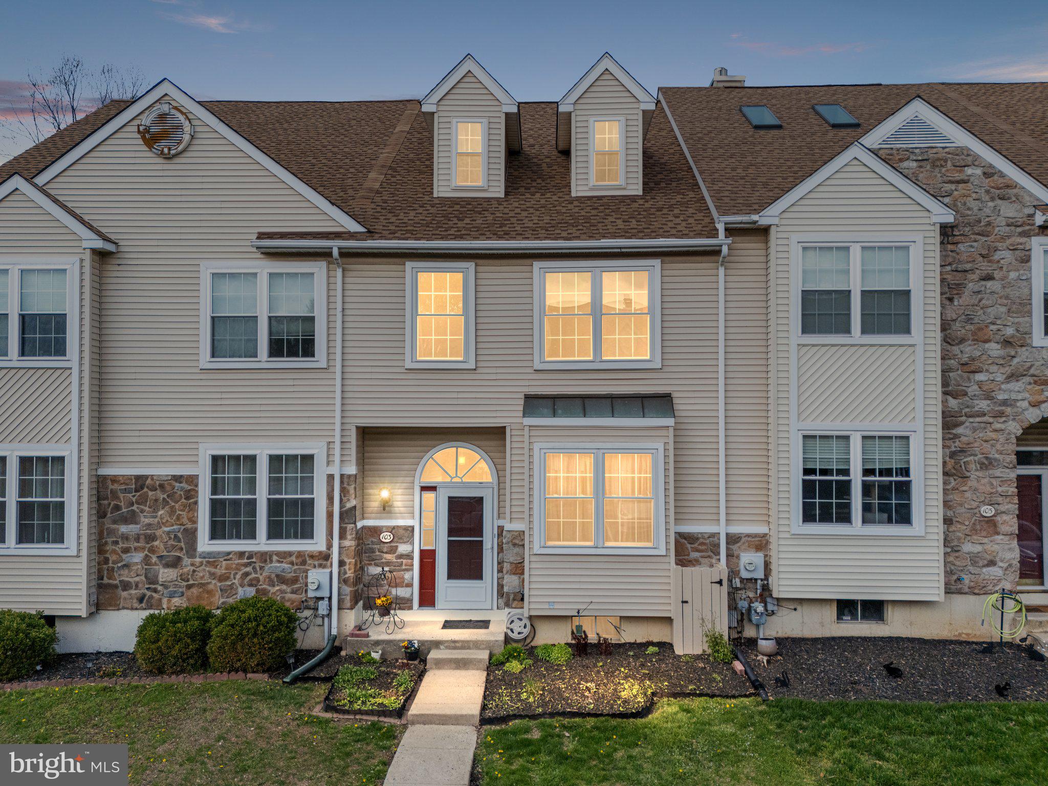 This well-maintained 3-story interior townhome in Perkiomen Woods offers 4 bedrooms, 2.5 baths, and a flexible layout ideal for today’s lifestyle. The main level features hardwood flooring, a tile entryway, and an open-concept living and dining area with a gas fireplace and sliding doors leading to a wood deck and private fenced yard. The eat-in kitchen includes granite countertops, a center island, tile flooring, gas cooking, and built-in appliances. Upstairs you'll find three bedrooms, including a main suite with two walk-in closets, a skylight, and a private bath with a soaking tub, tiled shower, and double vanity. The third floor serves as a fourth bedroom or flex space—ideal for a home office, media room, or guest retreat—with its own mini-split A/C and electric baseboard heat. The finished basement adds more living space and includes a laundry area. Systems include a gas furnace with forced hot air, central A/C, gas water heater, and a water filtration system. Enjoy access to Perkiomen Woods amenities including a community pool, tennis courts, and clubhouse, plus direct access to the Perkiomen Trail. Enjoy easy access to Route 29 and 422.
OFFER DEADLINE Saturday 04/26 9:00PM