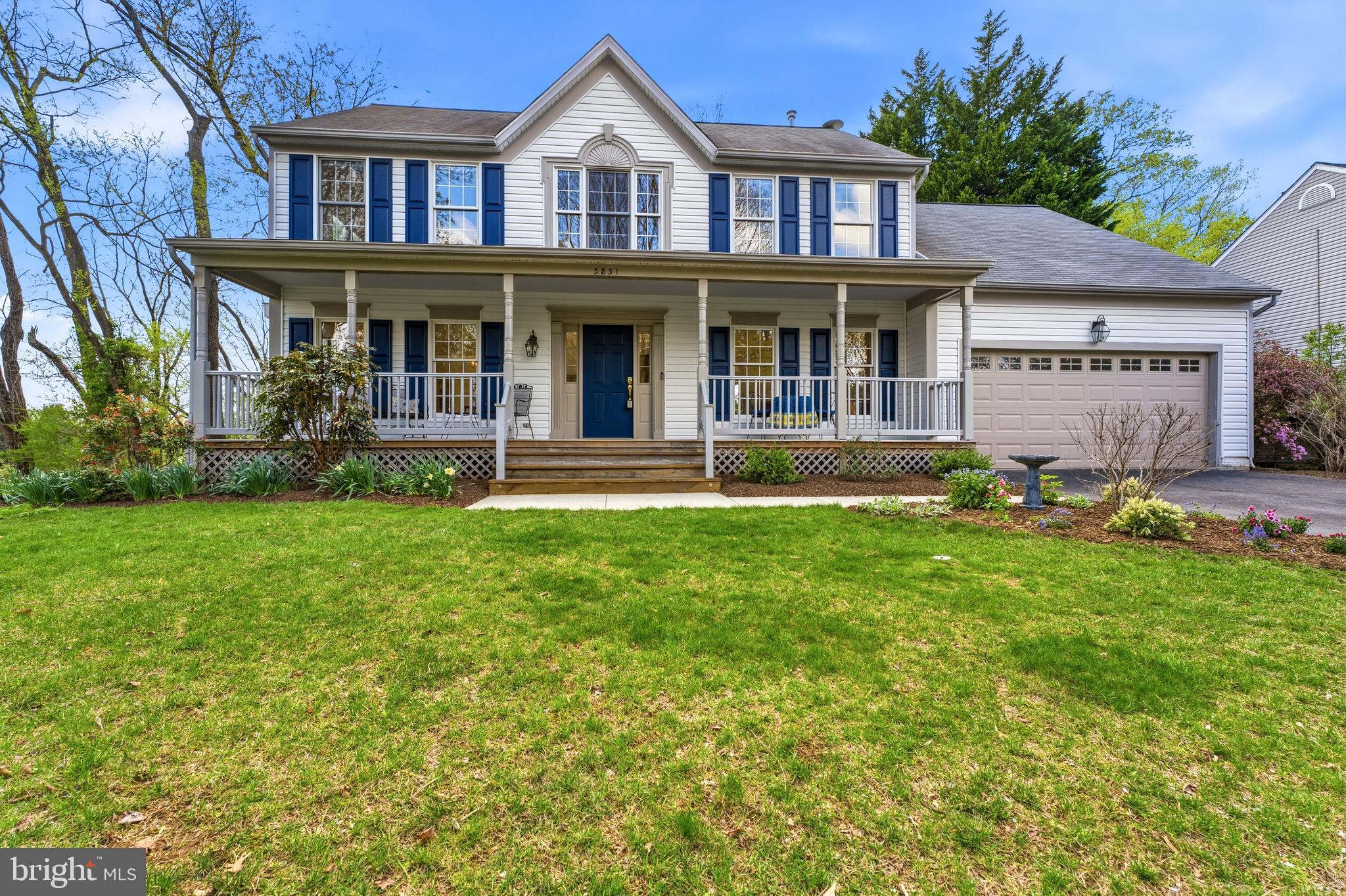 Welcome to this stunning front-porch Colonial located in the highly sought-after Centennial School District. Its timeless beauty, peaceful wooded setting, and thoughtful updates make it a sanctuary you'll love coming home to.

Open the front door to a dramatic two-story foyer with an open stairwell that creates a grand and inviting first impression. The main level provides a perfect blend of elegance and functionality, featuring a private study, formal living room, and dining room—ideal for both everyday living and entertaining. The heart of the home is the beautifully appointed kitchen, showcasing white cabinetry, granite countertops, and a bright table area that seamlessly flows into the spacious family room. A striking stacked-stone fireplace and expansive wall of windows overlook the serene, tree-lined backyard. Step outside to the flagstone patio with motorized awning that creates the perfect setting for outdoor dining, relaxing, or hosting gatherings.

Upstairs, you’ll find four generously sized bedrooms with ample closet space and two full baths. The luxurious primary suite is a true retreat, featuring vaulted ceilings and French doors that open to a private treetop balcony. The adjacent spa-inspired bath features white cabinetry, tile finishes, a soaking tub, and a separate shower. A convenient upper-level laundry room adds to the home’s thoughtful design.

The fully finished lower level expands your living space with a large recreation area and a dedicated theater space complete with projector and surround sound—perfect for movie nights, game days, and entertaining. A full bath plus additional storage and a workshop with a built-in workbench provide exceptional versatility, with Bilco doors offering direct access to the gorgeous backyard.

Significant recent updates provide peace of mind and long-term value, including a new roof and owned solar panels (February 2016), new siding (October 2020), and dual-zone HVAC systems for both upper and lower levels (October 2021). Most recently, new gutters with leaf guards were installed in November 2024, enhancing both efficiency and low-maintenance living.

Complete with a finished 2-car garage, this home offers the perfect combination of space, style, and location. Live in comfort close to schools, parks, shopping, and major commuter routes. A rare opportunity in a tranquil setting—don’t miss the chance to call this beautiful home yours!
OFFER DEADLINE - MONDAY APRIL 13TH AT 10AM