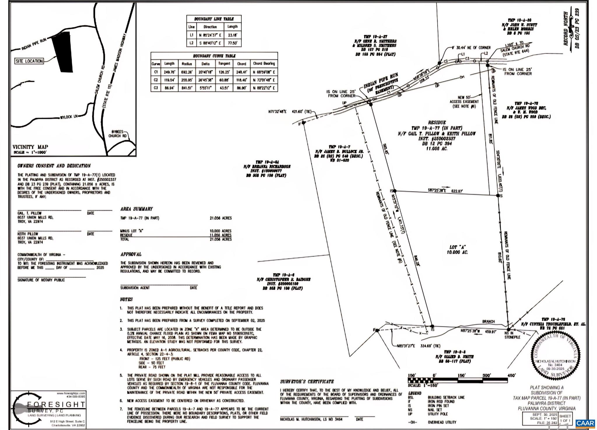 The 21.05 acres consists of two freshly surveyed lots (11.05 AC/10 AC) that is conveniently located near Rt15 Zion Crossroads, Lake Monticello, 15 mins from Charlottesville, and approximately 35-40 mins from Richmond. Privacy & abundance of wildlife make this perfect for a hunting retreat, great site to build the home/homes of your dreams, or multiple investment properties. Lots has also been preliminary soil tested for several home sites in the front and back that qualify for conventional septic. Come on out and start planning the vision today!