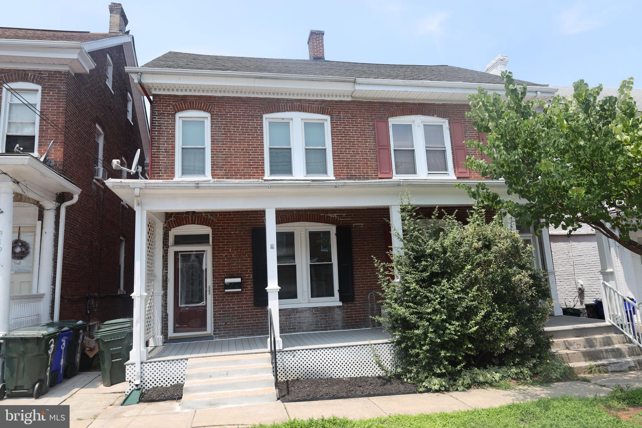 Nice half duplex 3 bed 2 baths with finished attic. New appliances, freshly painted and new flooring.  Separate dining room, large front porch, rear deck and rear balcony.  Sq Ft does not include the attic.  HVAC is only 2 years old.  Fenced rear yard.  Rear alley way with parking.  Seller is an active licensed Maryland real estate agent.