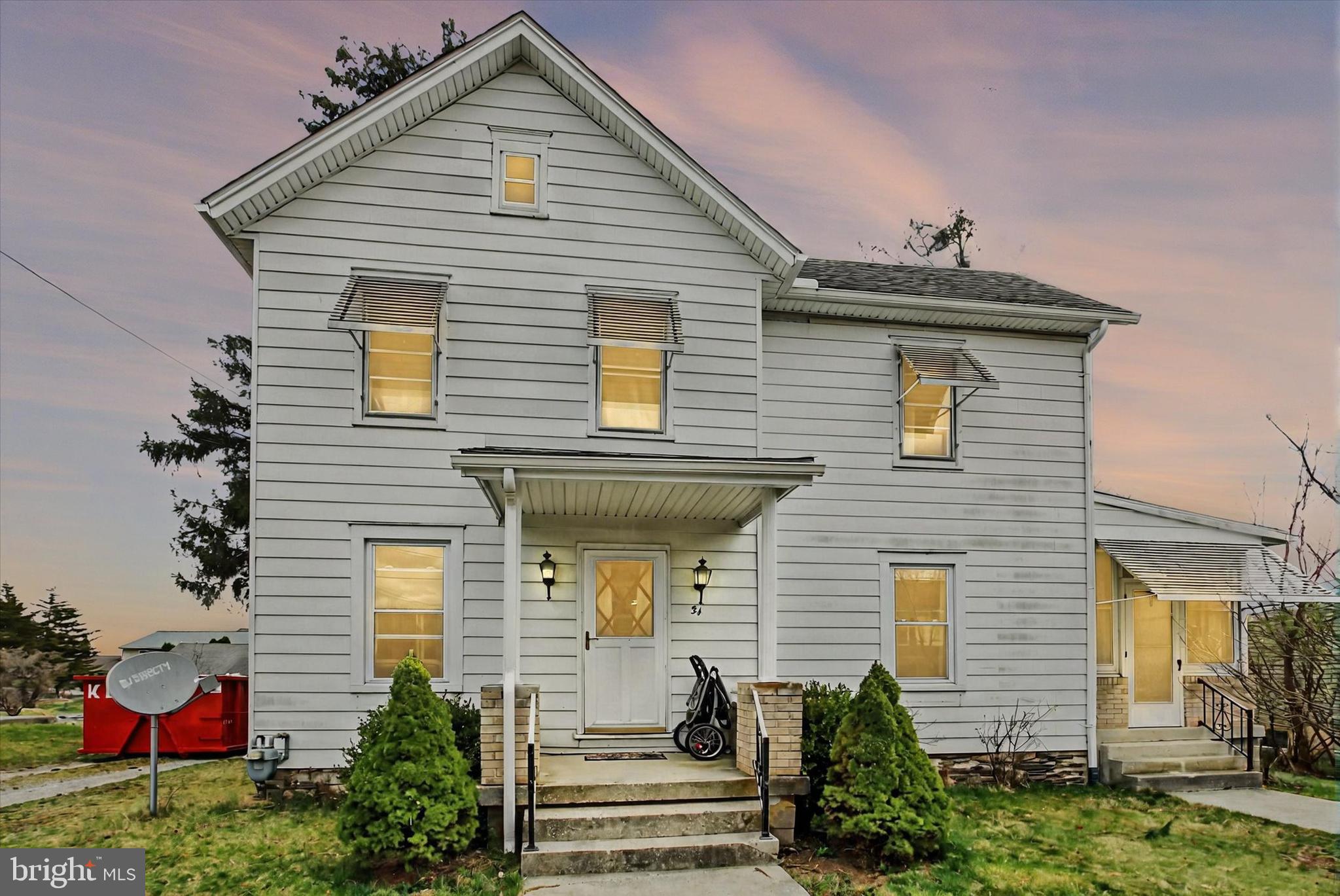 Great in-town home with 2 car garage (with attached 29' x 14' workshop), rear covered porch, sunroom, 12' x 12' garden shed, mostly hardwood floors , new 1st floor windows,  updated 200 AMP electric. and almost all new gutters and vinyl soffits.   Remodeled kitchen  with pantry, new floor, new cabinets and countertops, and new ceiling.  Living room  was recently painted and has newly refinished wood floors.  1st floor laundry room. Really a great. house for an affordable price!