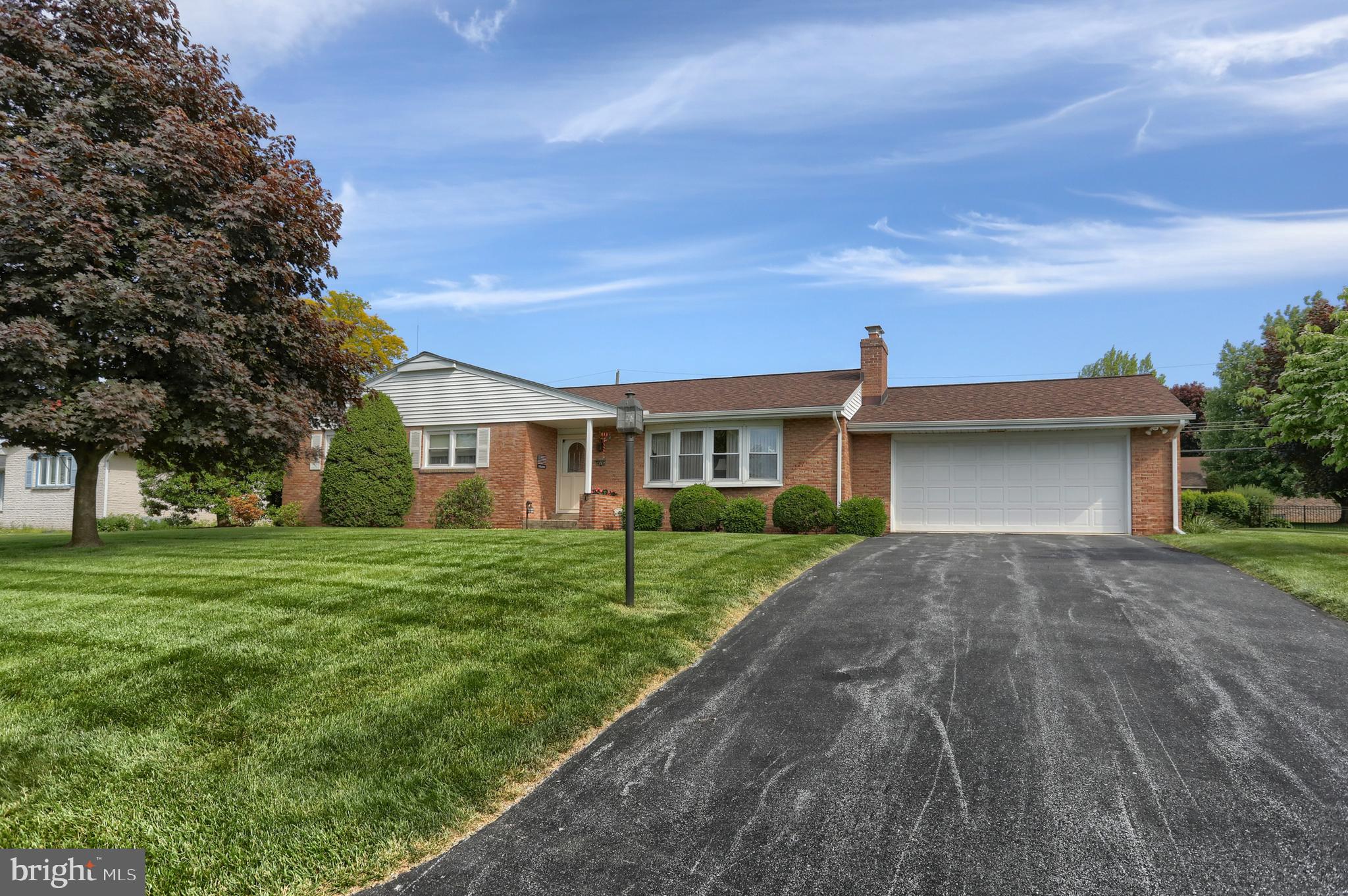 Well maintained ranch home in South Lebanon situated on .31 acre lot.  Home has three bedrooms, two full baths, partially finished lower level, and 2-car garage.  The master bedroom has it's own full bath with a shower stall.  The other full bath was updated in 2015 with a walk-in shower.  The living room has a brick, wood-burning fireplace.  The kitchen, which was updated in 2009 has granite countertops, tile backsplash, breakfast bar, and pantry.  The dining area has sliding glass doors to concrete patio.  Half the lower level is a finished family room and the other half is storage.  The laundry is in the oversized garage.  Improvements include new roof in 2019, new electric panel in 2014,  new central air in 2017, new windows in the bedrooms in 2018, other windows in the house replaced in 1998.  Owner is leaving the refrigerator, washer, and dryer.  The slate pool table, and portable ping pong table are negotiable.