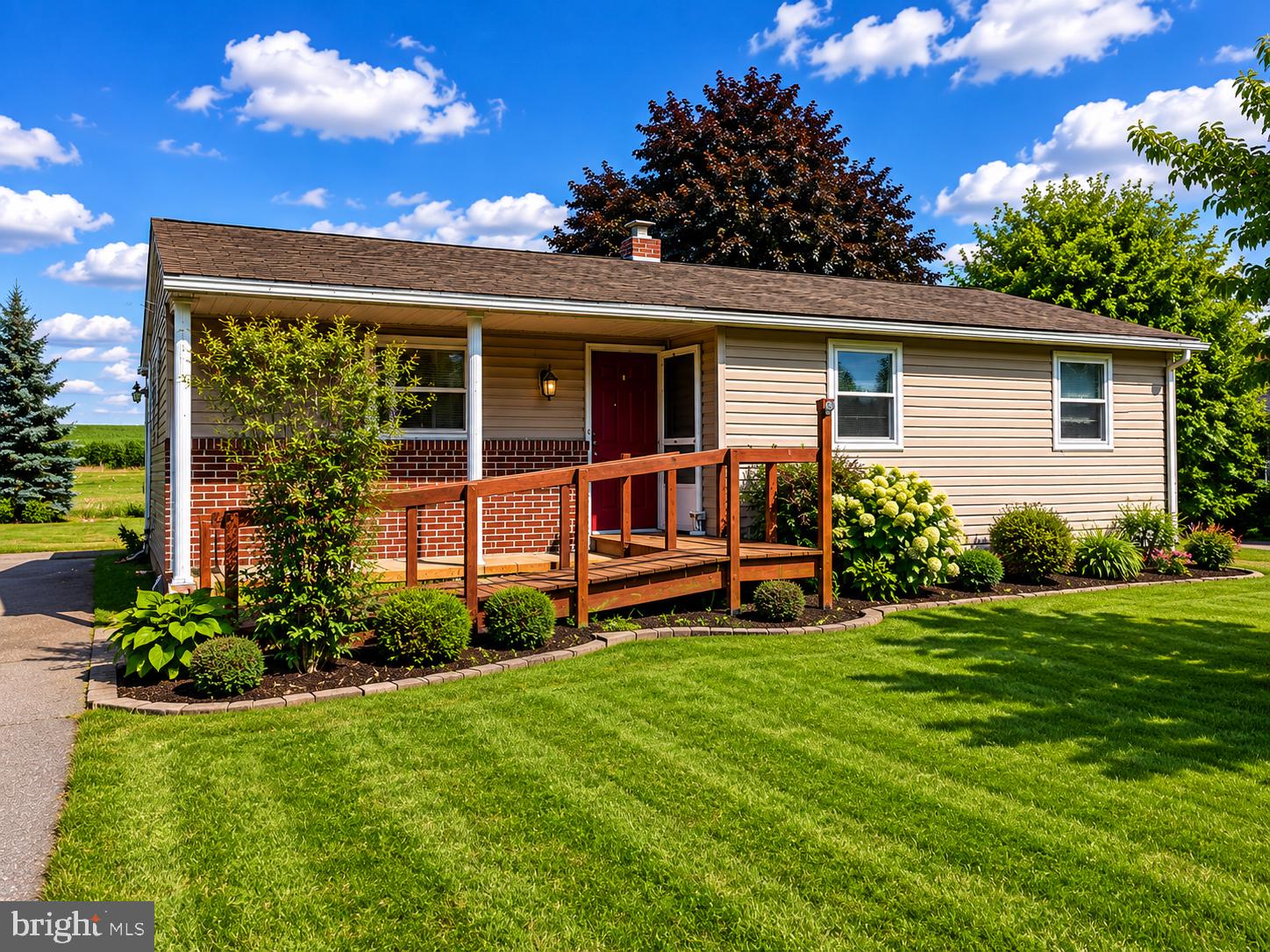 Very well-maintained 2BR 1.5BA rancher.  This home started as a 3BR and could very easily be converted back to a 3BR.  That bedroom is currently a laundry room on the main floor.  Hookups are still in the basement, or if you need a 3BR and want laundry on main floor, there is room in the bathroom for stackable washer/dryer.
This lot is just over a half acre and has an above ground pool.  Kitchen has L-shaped countertop that extends to the dining area. Bring your grilled food from the back deck right into the dining area through the sliding glass door.  This home is ready for new ideas and is the perfect slate for your vision.  Property is being sold "AS-IS."  No repairs will be made.
There is also a full basement, partially finished, bilco doors, all mechanicals have been replaced within the last 10 years.  Pool does need cleaned, needs liner, possibly a pump.