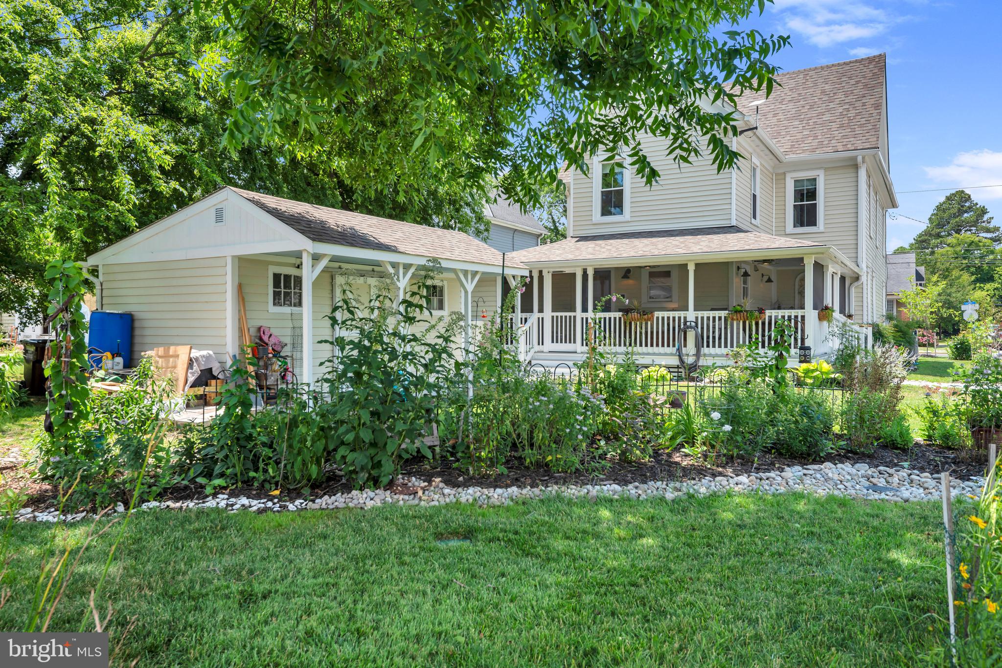 Searching for a historic primary residence, vacation home, potential Airbnb or Eastern Shore retreat with modern updates and Chesapeake Bay lifestyle? This is it. Custom remodeled inside and out.
Built in 1910 and situated in the Cambridge Historic District on Maryland's Eastern Shore, 1109 Locust Street delivers 2,228 finished square feet of beautifully updated living space across three levels. This 4-bedroom, 3 full-bath home includes a finished attic with a window and closet 7'ceilings, ideal for use as a potential fifth bedroom or home office, and a convenient first-floor bedroom and full bath. 
The fully reimagined chef's kitchen features a professional style gas range with hood exhaust, counter depth French door refrigerator with freezer drawers, pro-style dishwasher, large porcelain farm sink, premium cabinetry with walnut butcher block countertops, a dedicated beverage and coffee bar with ice machine, wine cooler, and filtered water sink, plus a separate walk-in pantry. Exactly what you want after a day on the water. Custom crown molding.
Major updates include a new roof installed August 2023, dual electric heat pumps, natural gas on-demand tankless water heater, and a natural gas fireplace. Second-floor laundry, EV charging station, and off-street parking with rear alley access round out the practical upgrades.
Outdoor spaces are built for real life and weekend living. A screened-in rear porch with a built-in grilling station and exhaust hood, a backyard workshop, and a potting shed make this property as functional as it is charming. Located outside the flood zone on a  0.24 acre  lot.  Lot is ideal for additional building.
Steps from the Cambridge Municipal Marina and the Choptank River, with easy access to Blackwater National Wildlife Refuge, downtown Cambridge waterfront dining, boutique shops, and galleries. Whether you are launching a kayak, crabbing, pulling into the marina, or simply watching the sunset over the water, this location delivers the Eastern Shore lifestyle year-round. Only 45 minutes to Annapolis, Maryland, and under two hours to Washington D.C. and Baltimore. This is Eastern Shore living without compromise.