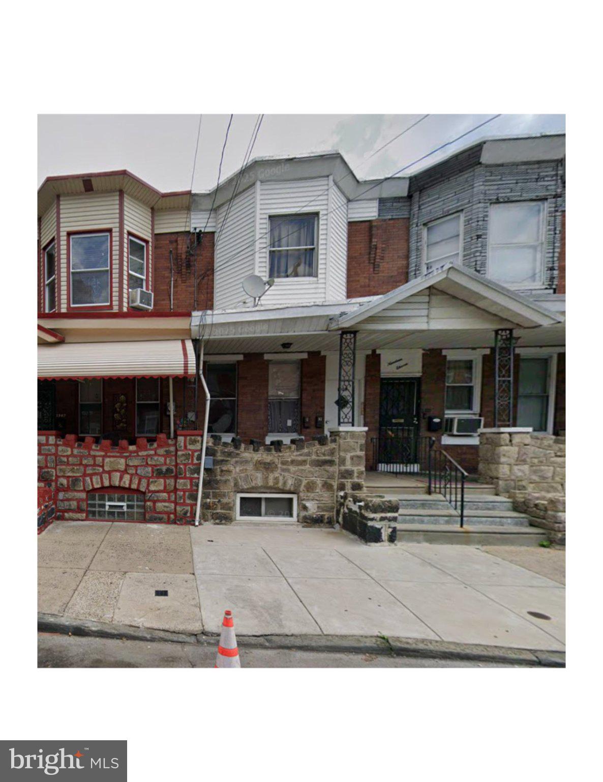 AS IS SALE. The buyer earns the right to cash flow, equity growth and tax benefits. Fully occupied duplex. One unit 2 bedrooms and 1 bathroom and is rented for $800 / month. The other unit is 1 bedroom and 1 bathroom and is rented for $585 / month. The utilities are separately metered and tenants pay ALL utilities. Value add, investor special. For economies of scale & optimal density this property can be purchased with 2922 Frankford Ave, 2924-26 Frankford Ave, 2928 Frankford Ave, 3403 Frankford Ave, 3405 Frankford Ave, 3551 Kensington Ave, 3553 Kensington Ave & 1911 E Cambria St as a package deal for $1,890,000 total.